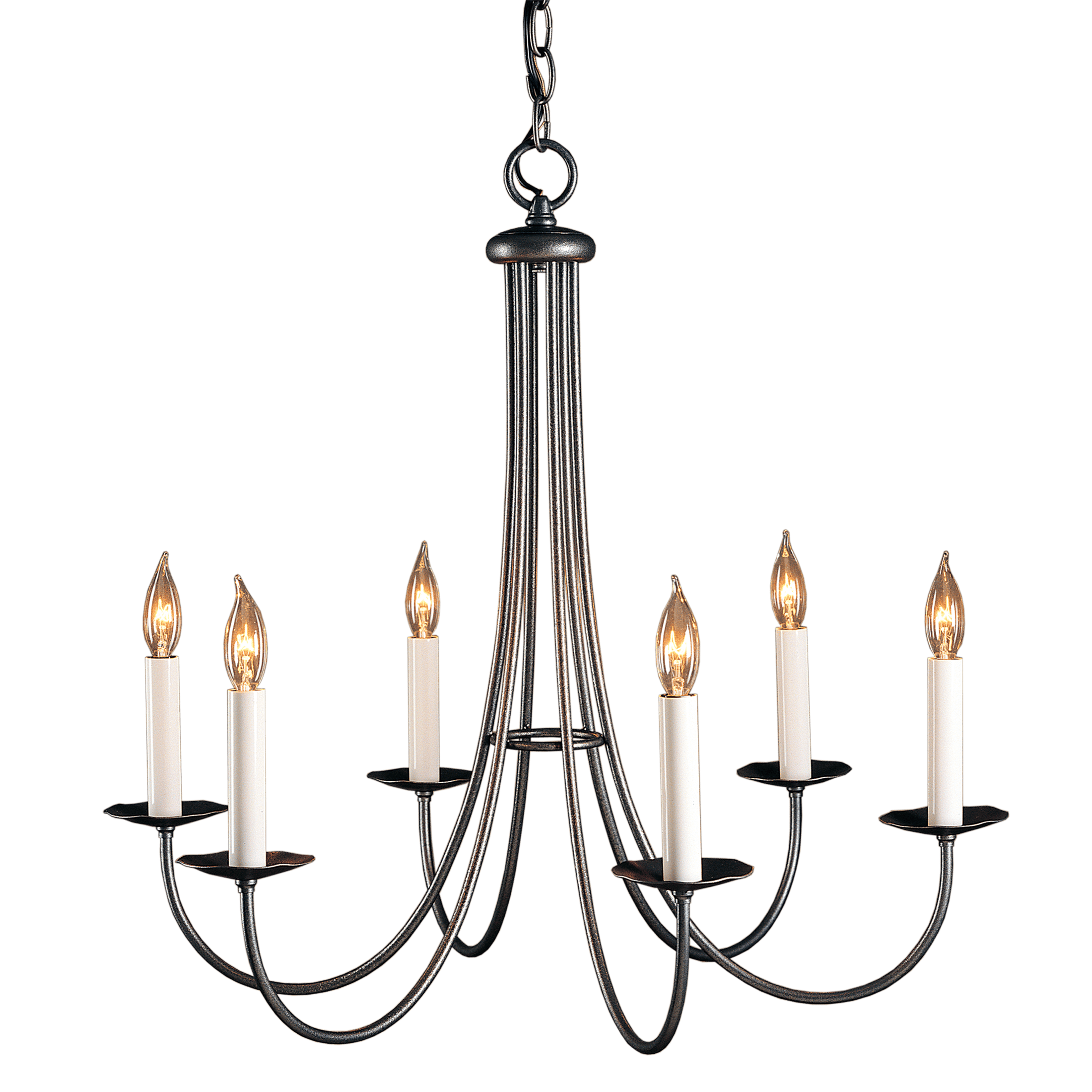 Simple Sweep 6-Arm Chandelier | by Hubbardton Forge | 101160