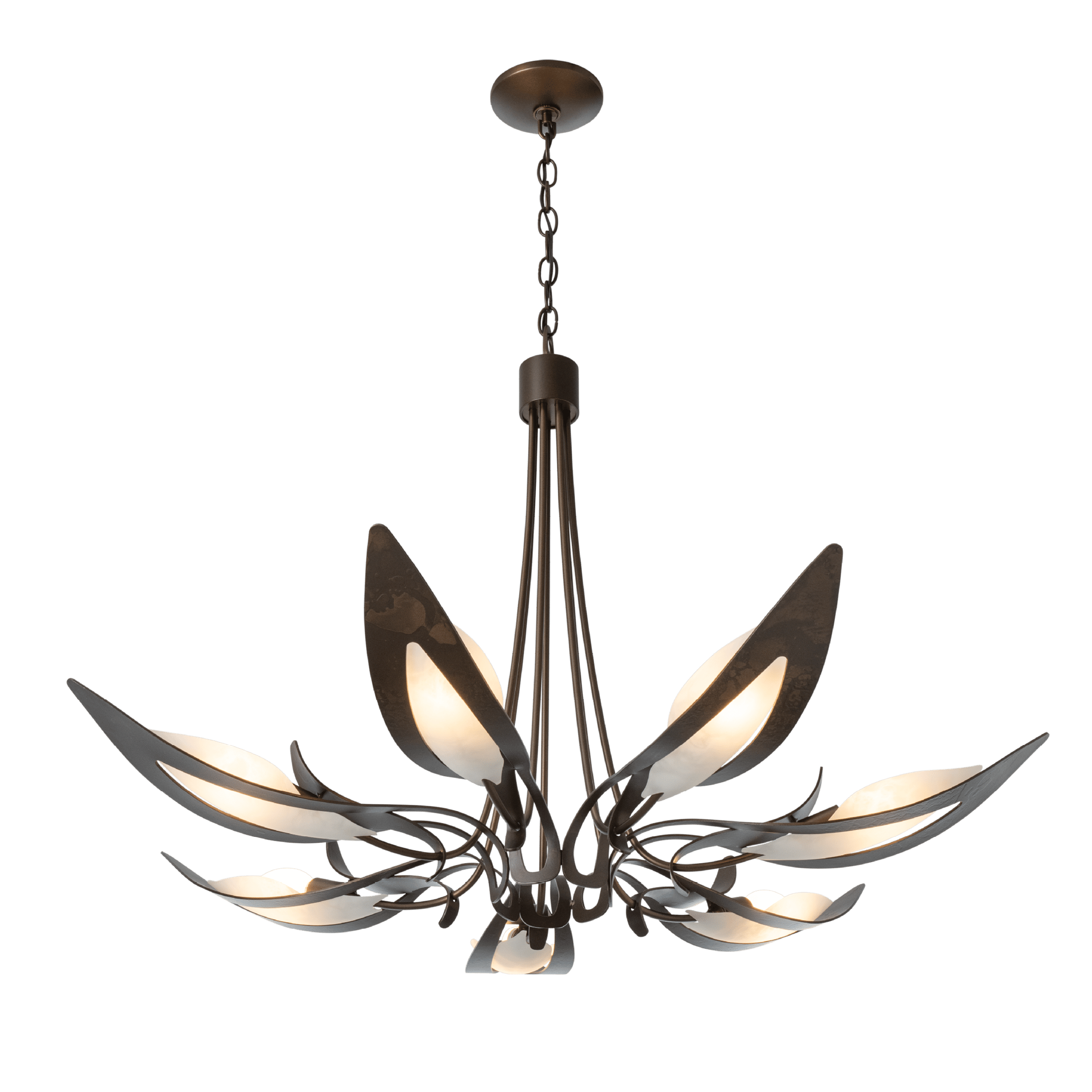 バシャール・シリウス・ドルフィン・クリスタル Parasol 7-Light Chandelier | by Hubbardton Forge | 101320