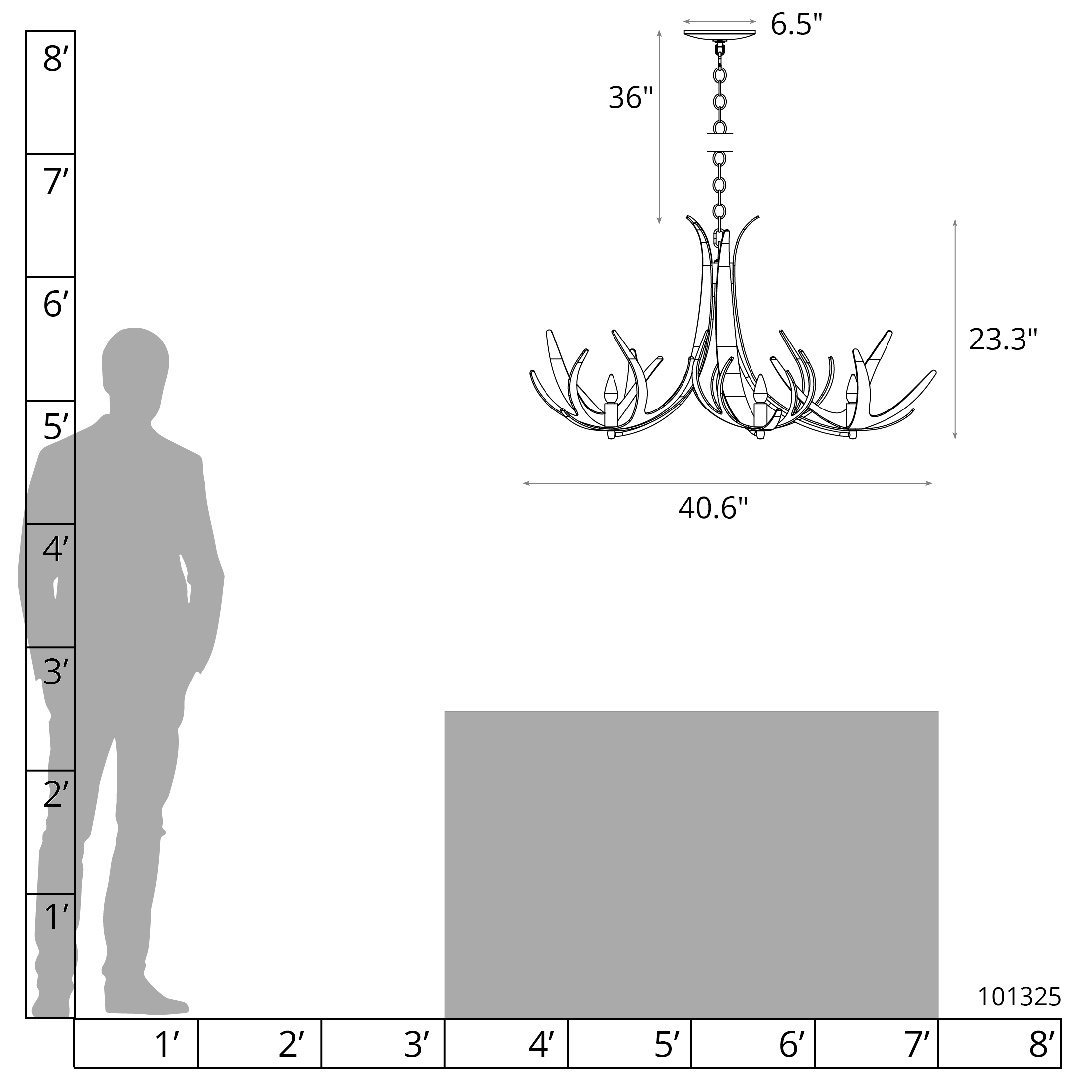Caribou 5-Light Chandelier | by Hubbardton Forge | 101325