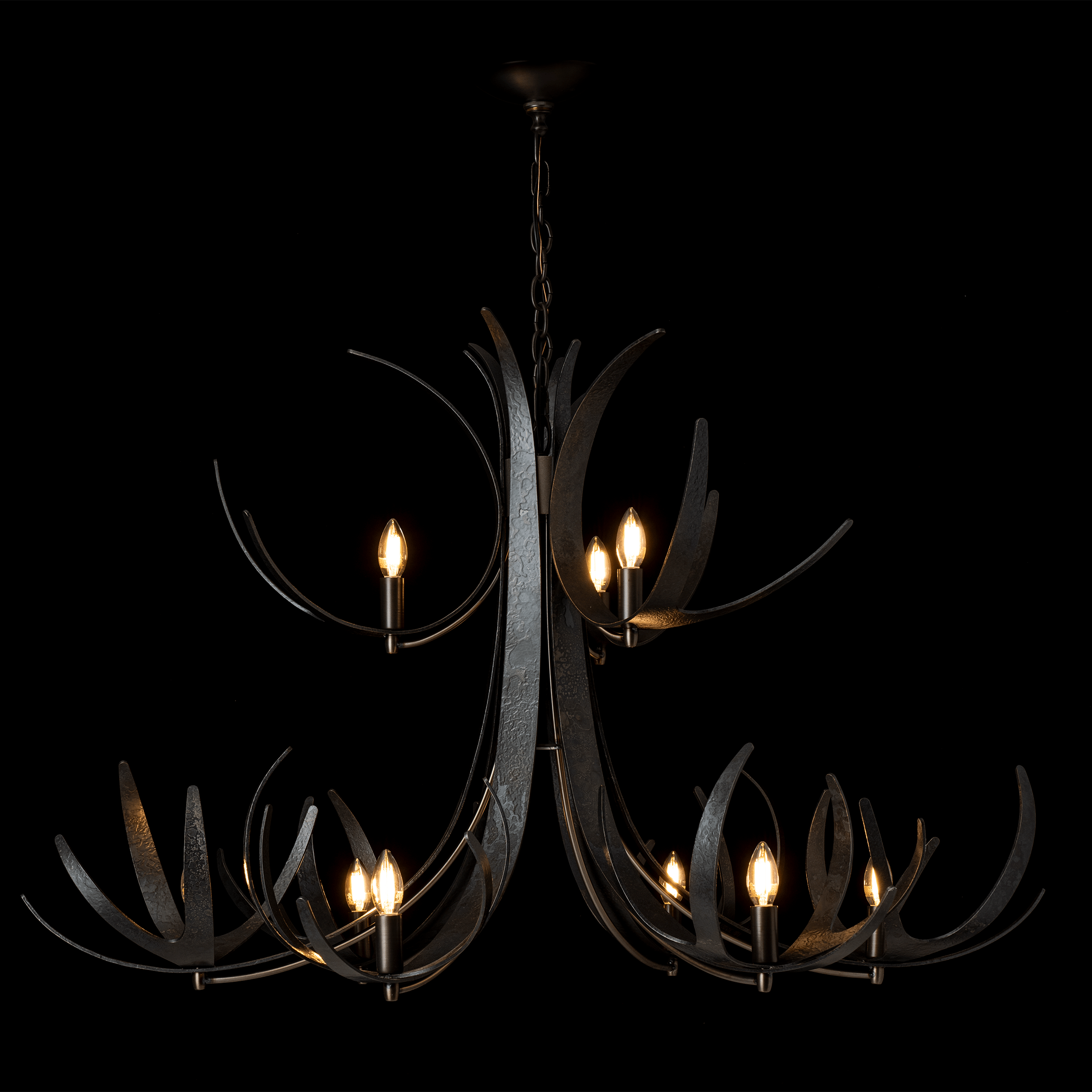 Caribou 9-Light Tiered Chandelier | by Hubbardton Forge | 101326
