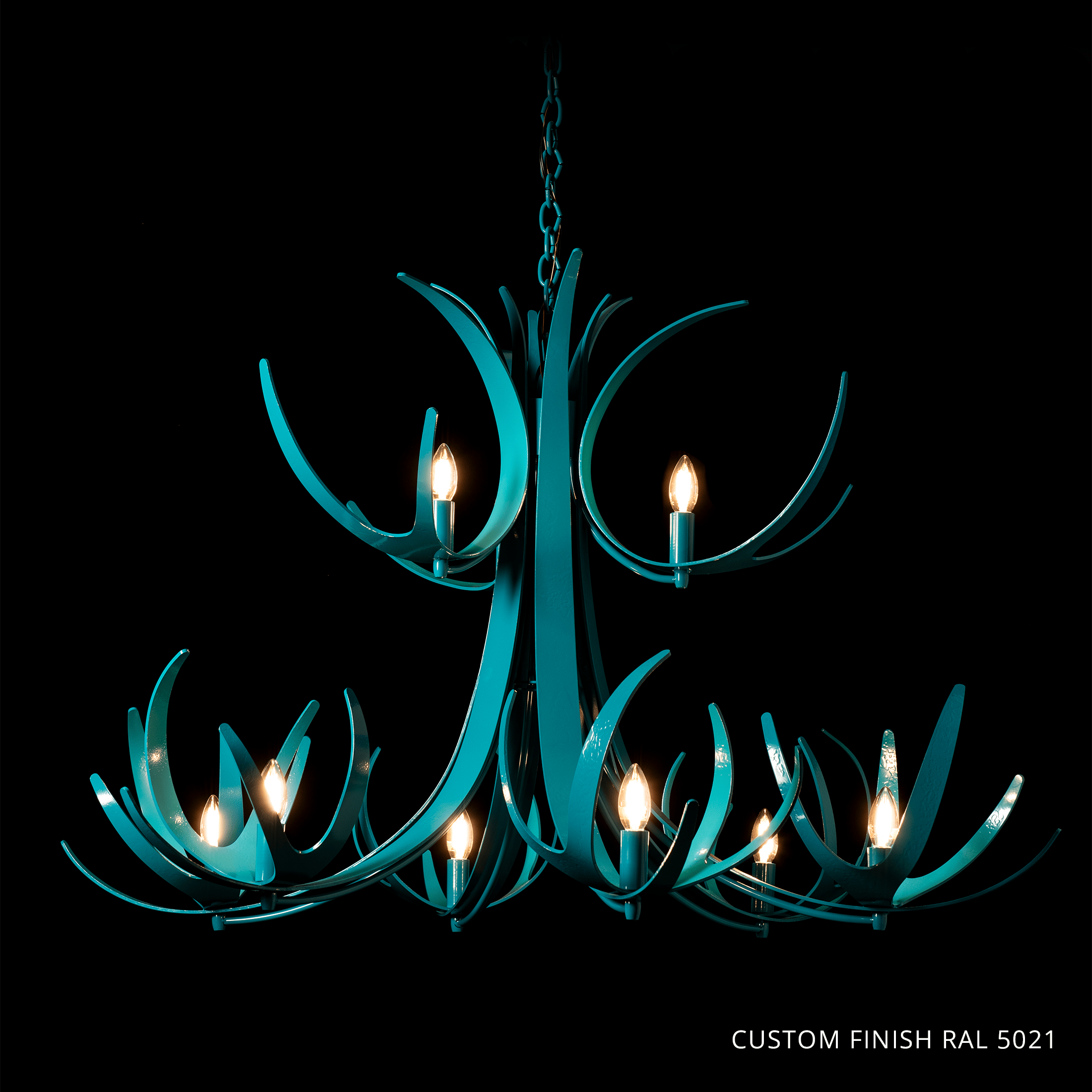 Caribou 9-Light Tiered Chandelier | by Hubbardton Forge | 101326