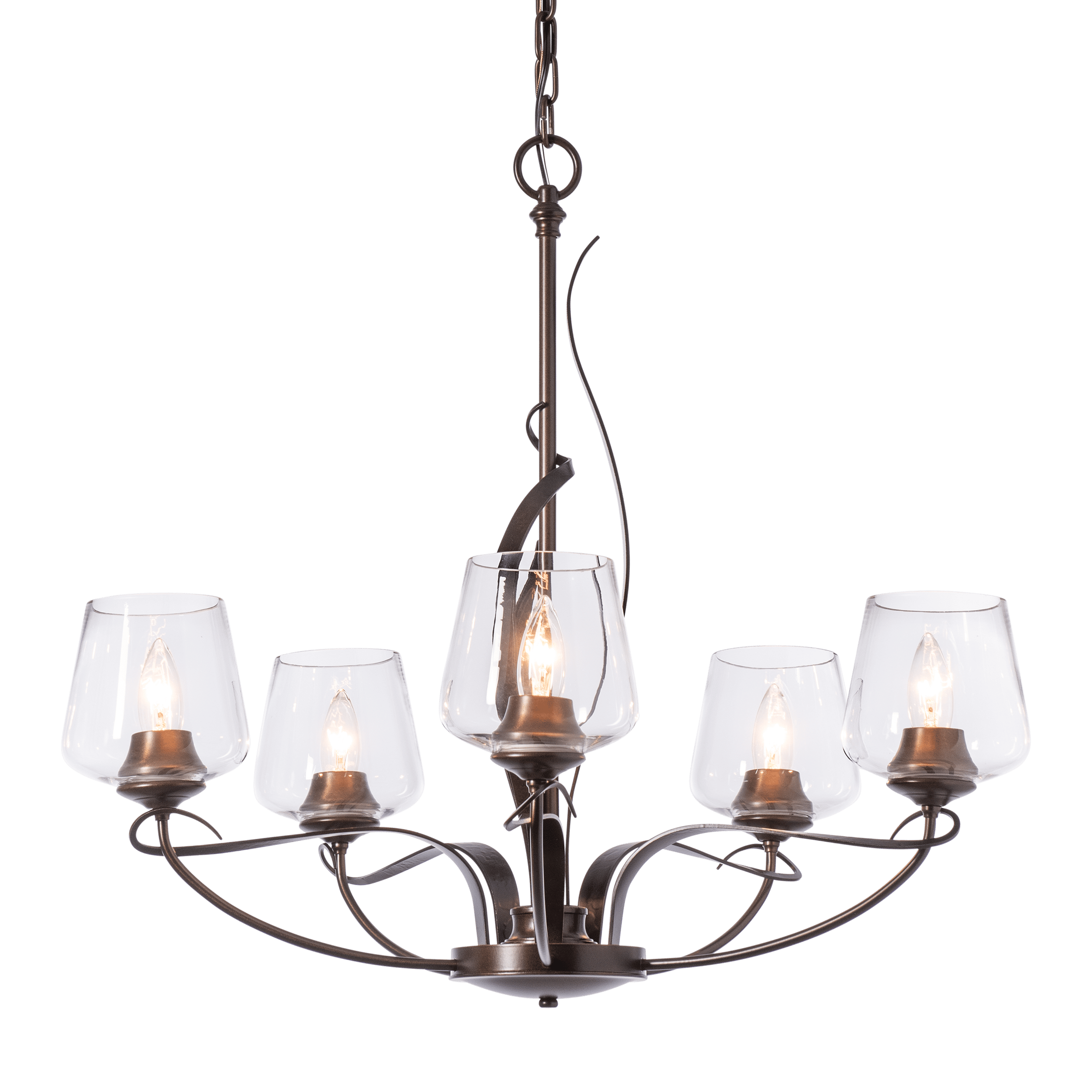 Flora 5 Arm Chandelier | by Hubbardton Forge | 103040