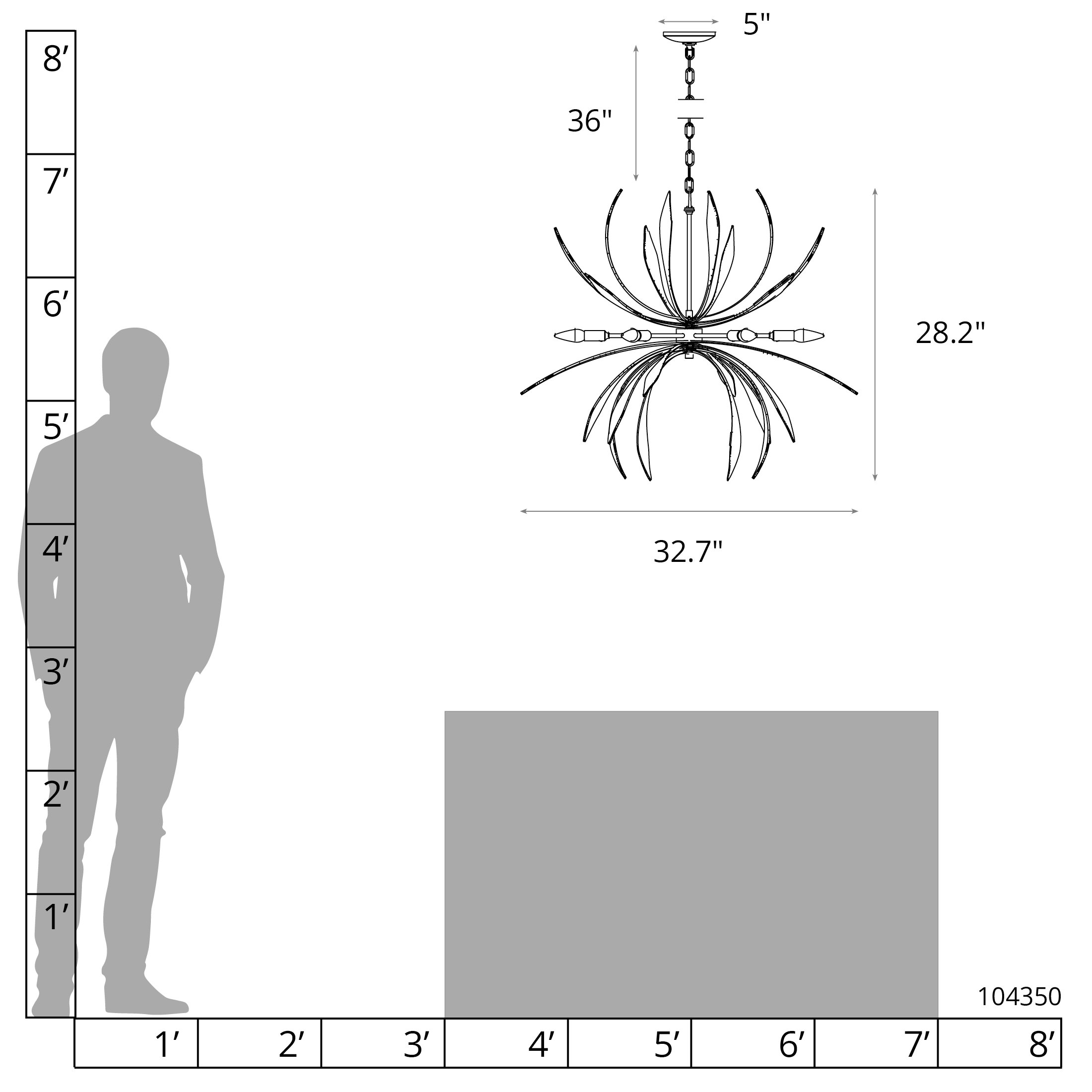 Dahlia Chandelier | by Hubbardton Forge | 104350