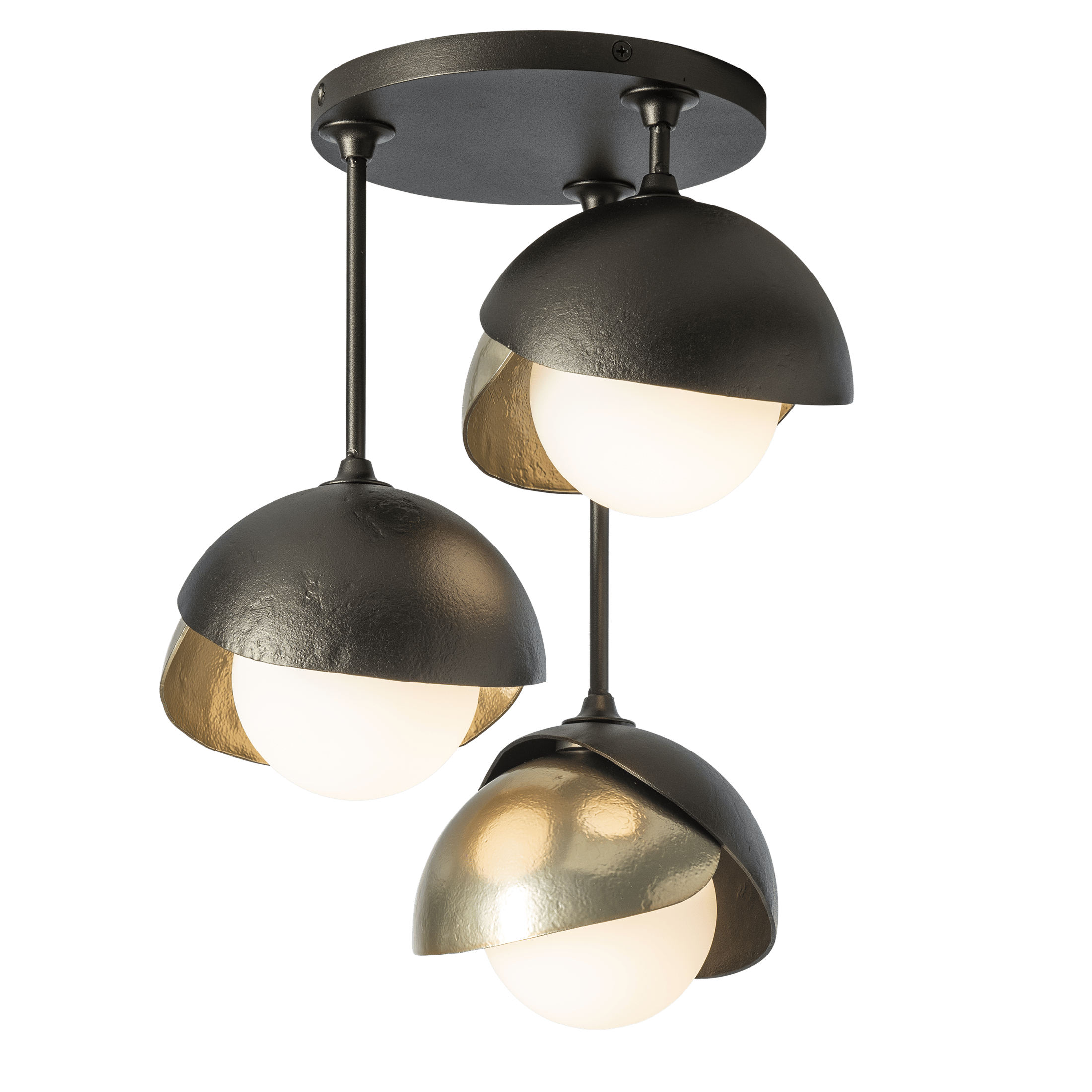 Brooklyn 3 Light Double Shade Semi Flush by Hubbardton Forge 121374