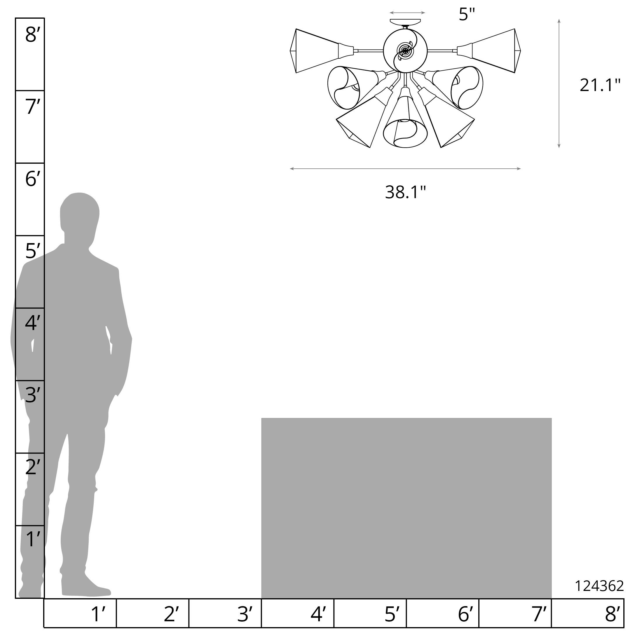 Mobius 12-Light Semi-Flush | by Hubbardton Forge | 124362