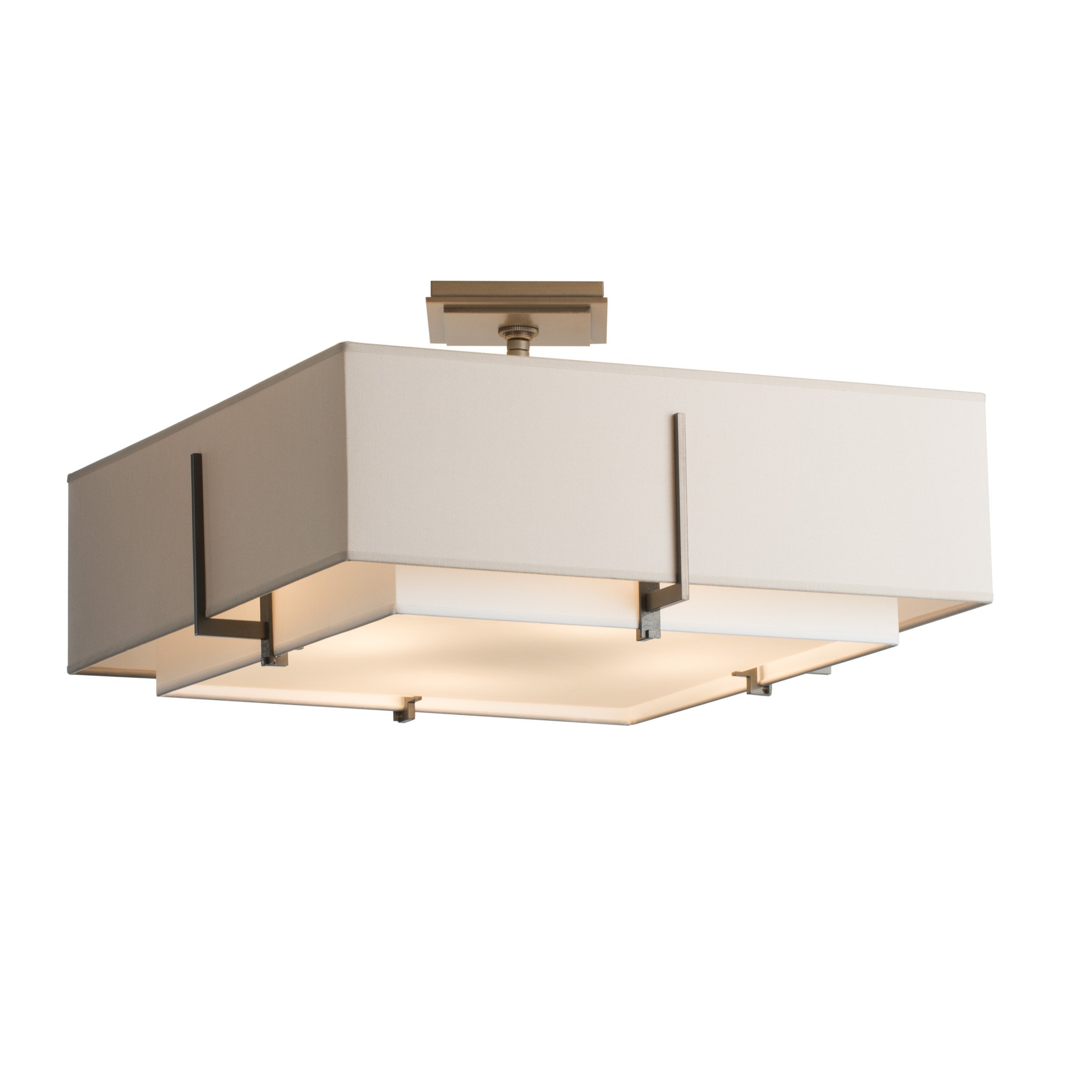 Semi flush rectangular ceiling lights top