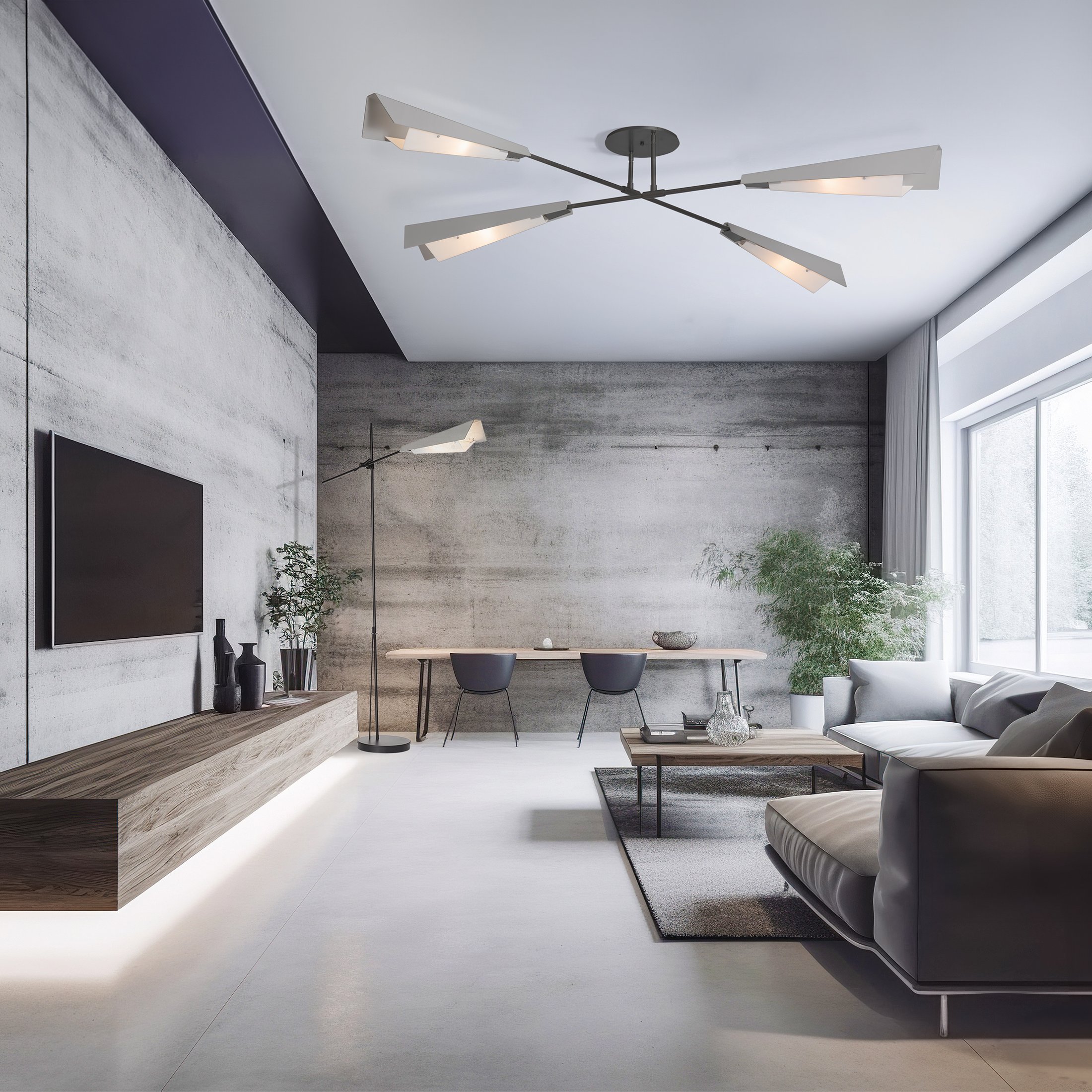 arthus-bertrand 銀製 Vertex Large Pendant/Semi-Flush | by Hubbardton Forge | 131010