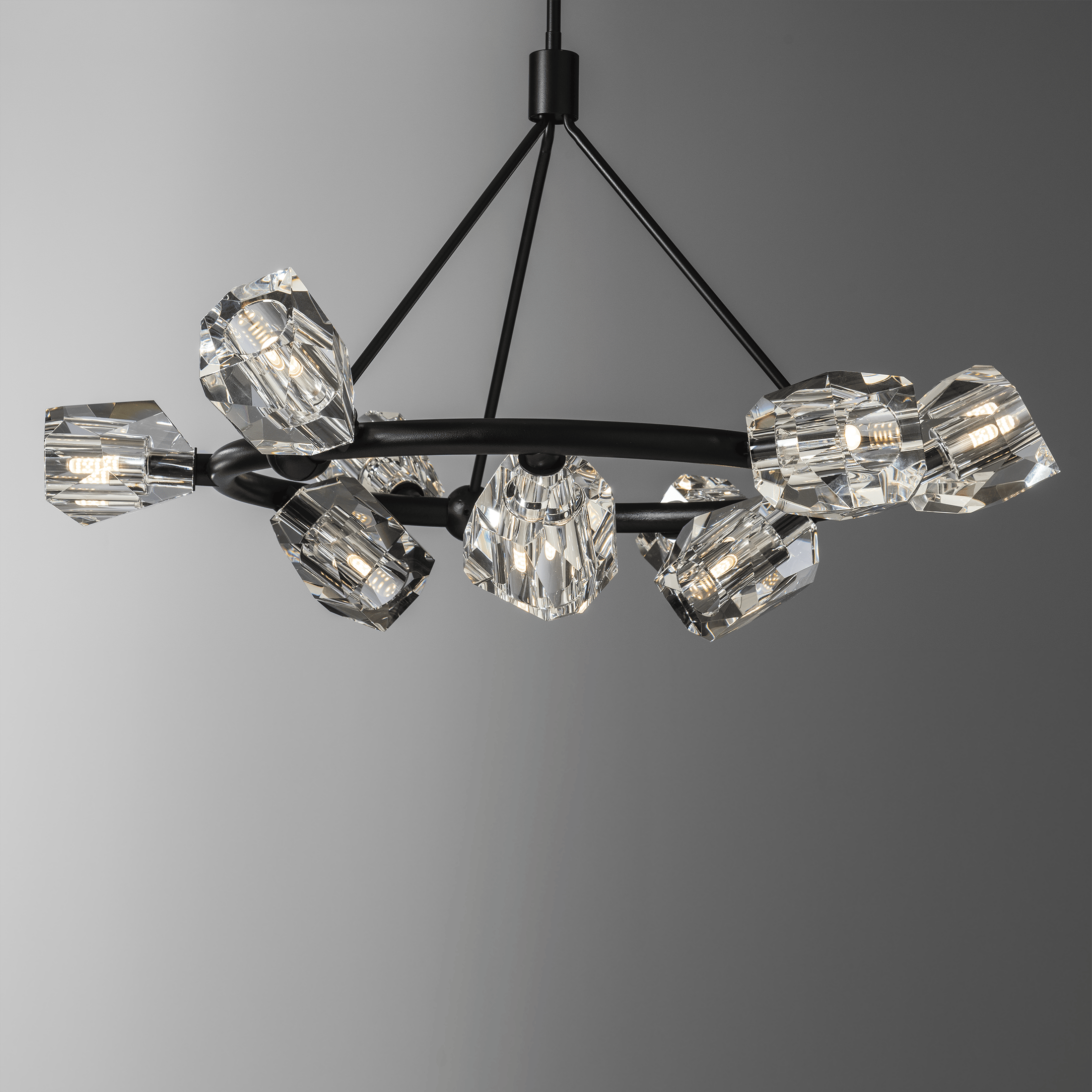 ライト・ランタン octagram base plate Gatsby 9-Light Ring Pendant | by Hubbardton Forge | 131067