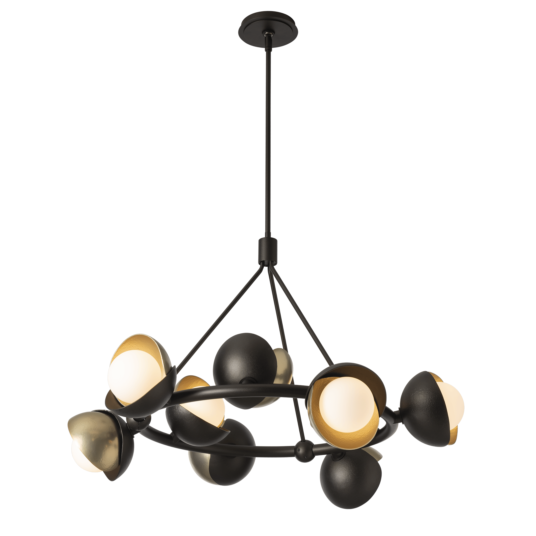Brooklyn 9 Light Double Shade Ring Pendant Hubbardton Forge