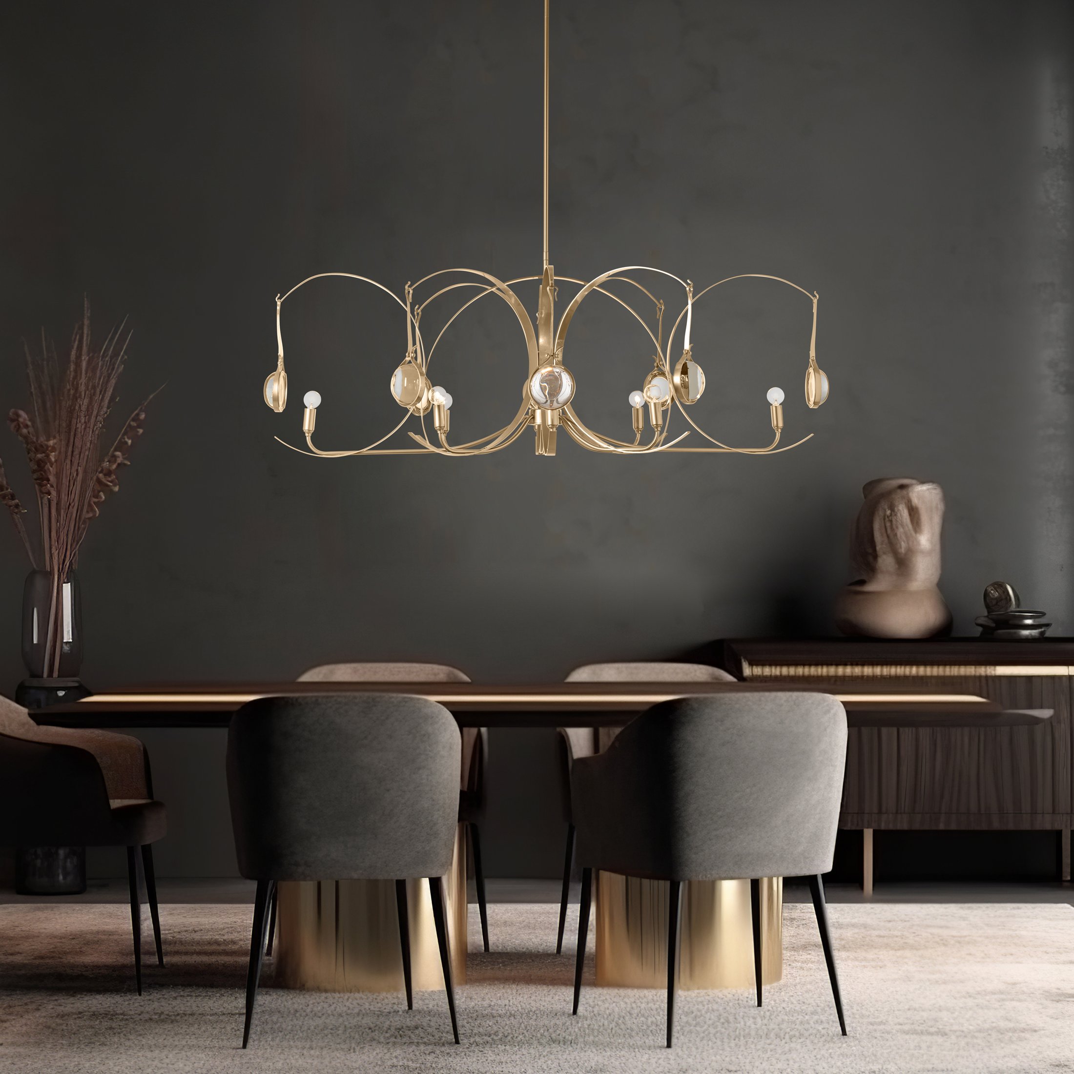 Optic 8-Light Oval Pendant | by Hubbardton Forge | 131085