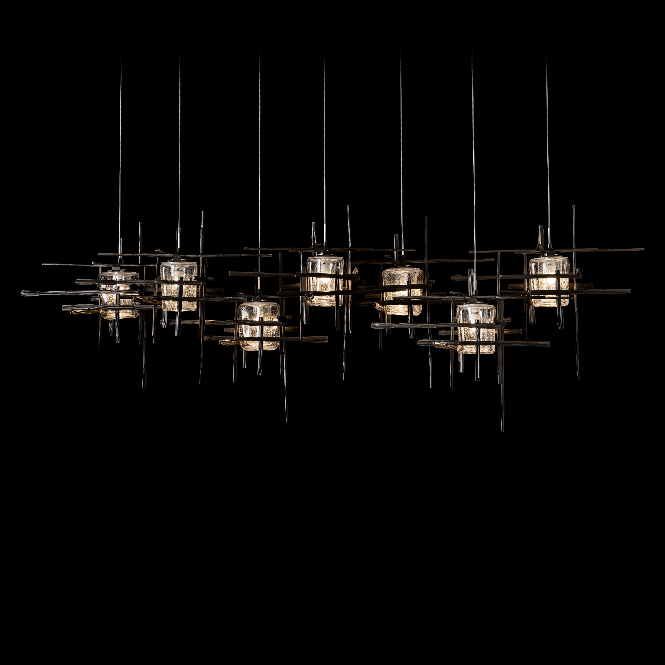 Tura 7 Light Seeded Glass Pendant Hubbardton Forge