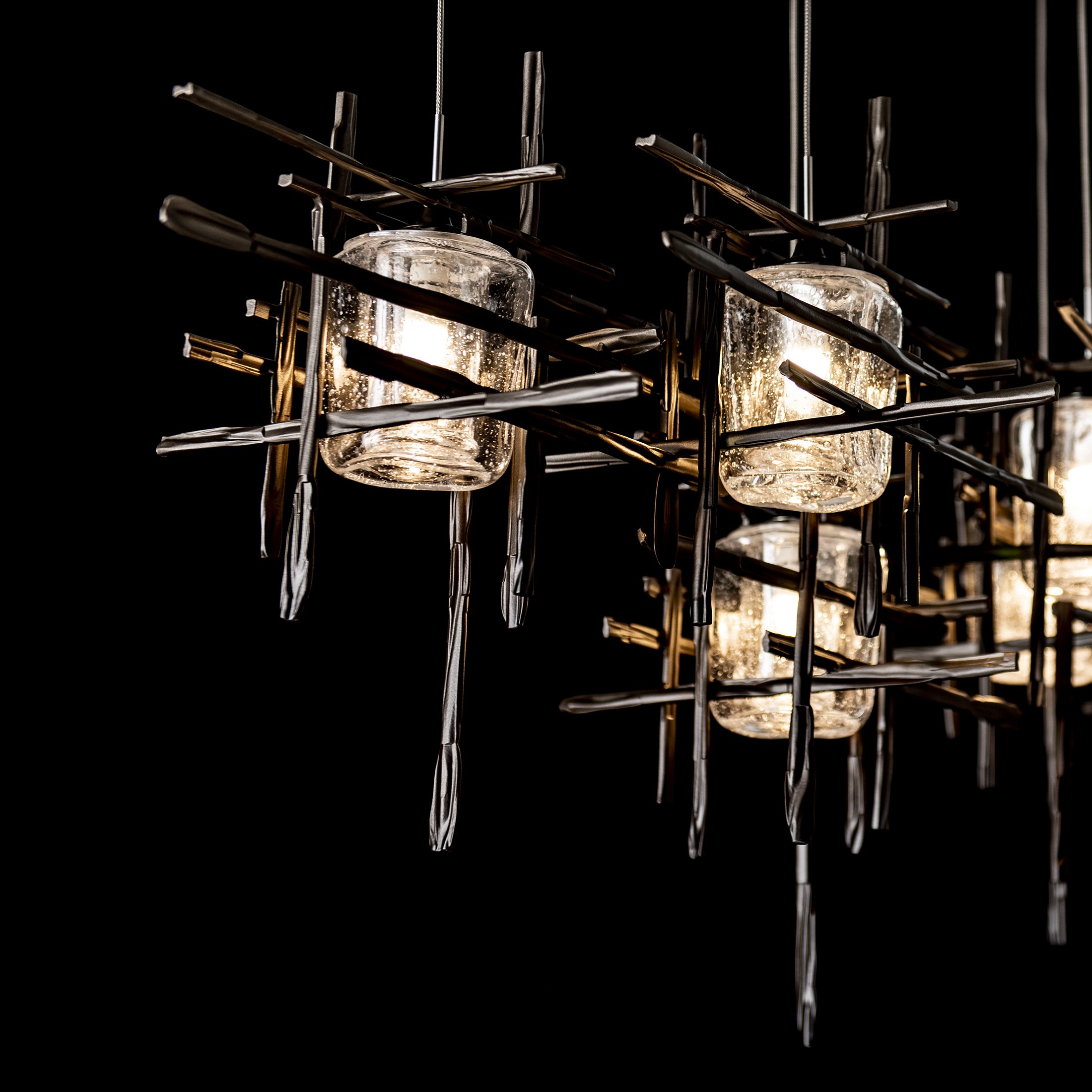 Tura 7-Light Seeded Glass Pendant | by Hubbardton Forge | 131095