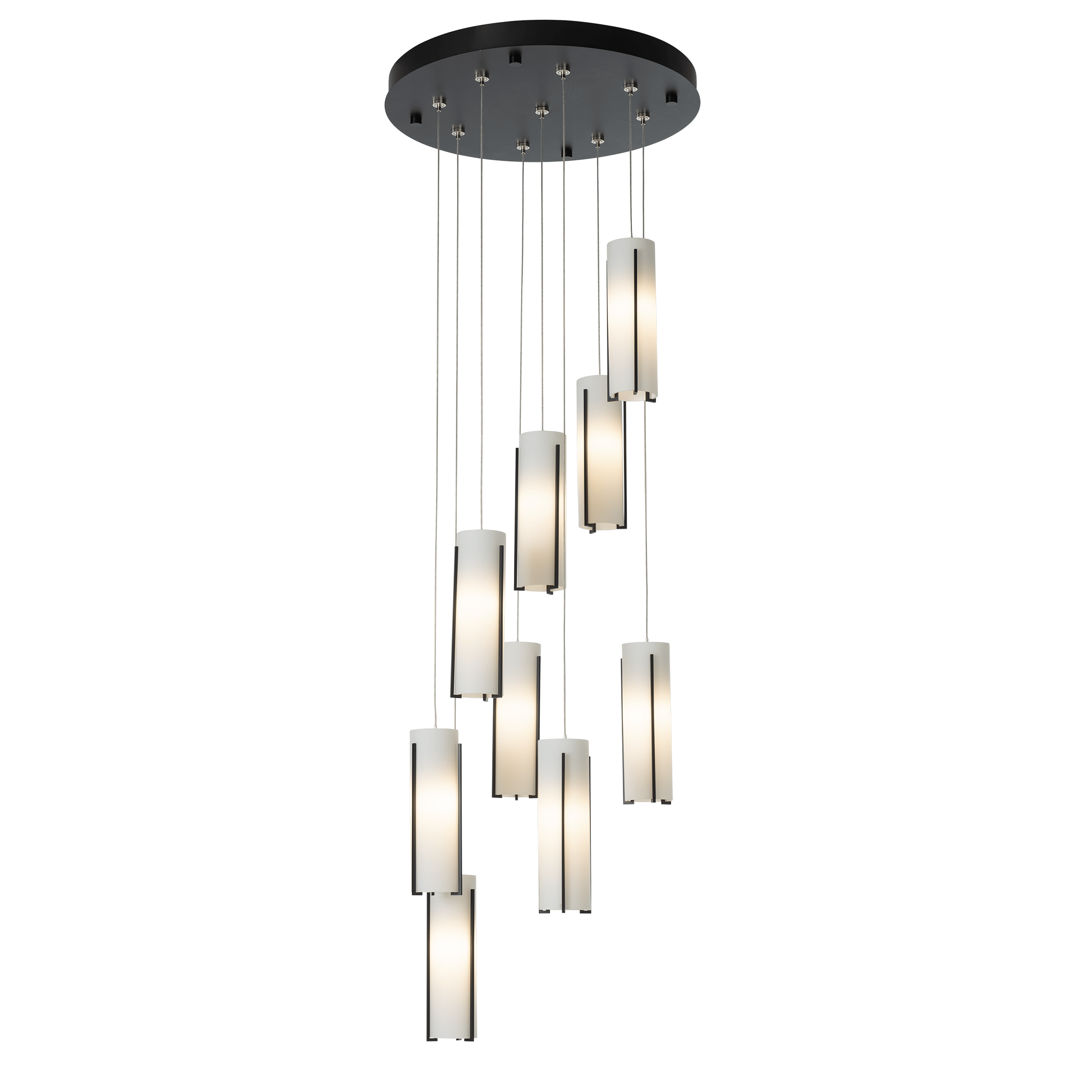 Exos Glass 9-Light Pendant | by Hubbardton Forge | 131104