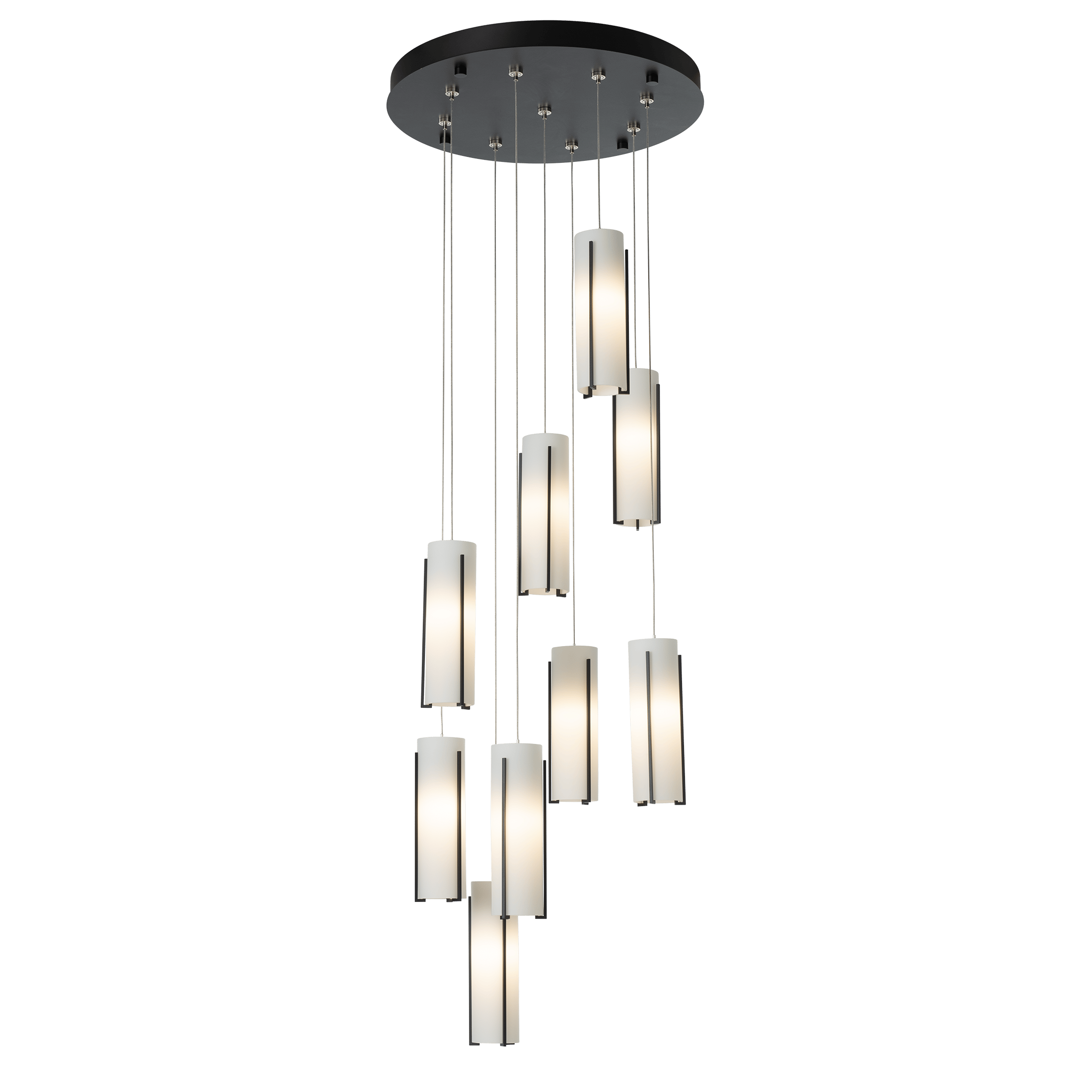 Exos Glass 9-Light Pendant | by Hubbardton Forge | 131104