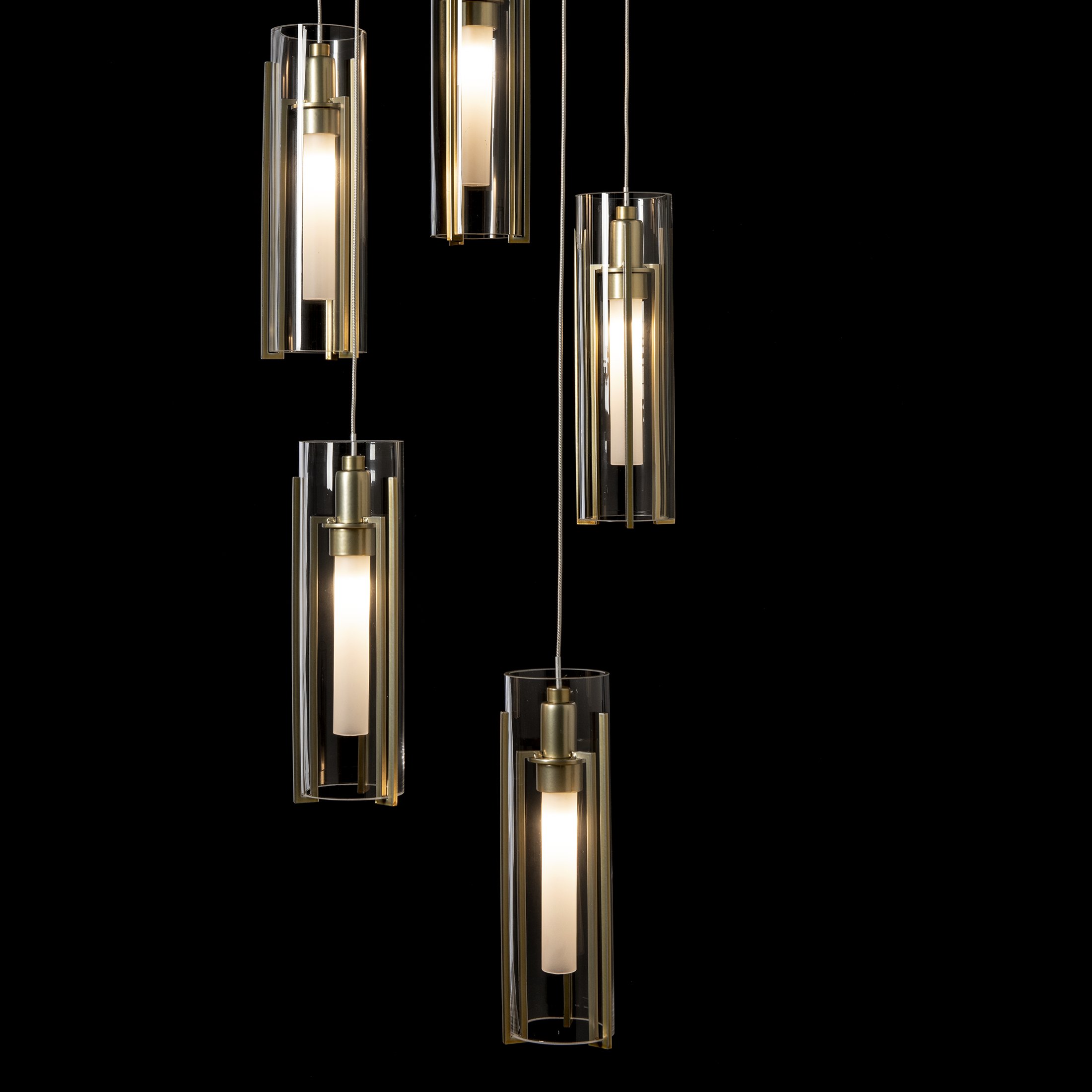 Exos Glass 9-Light Pendant | by Hubbardton Forge | 131104