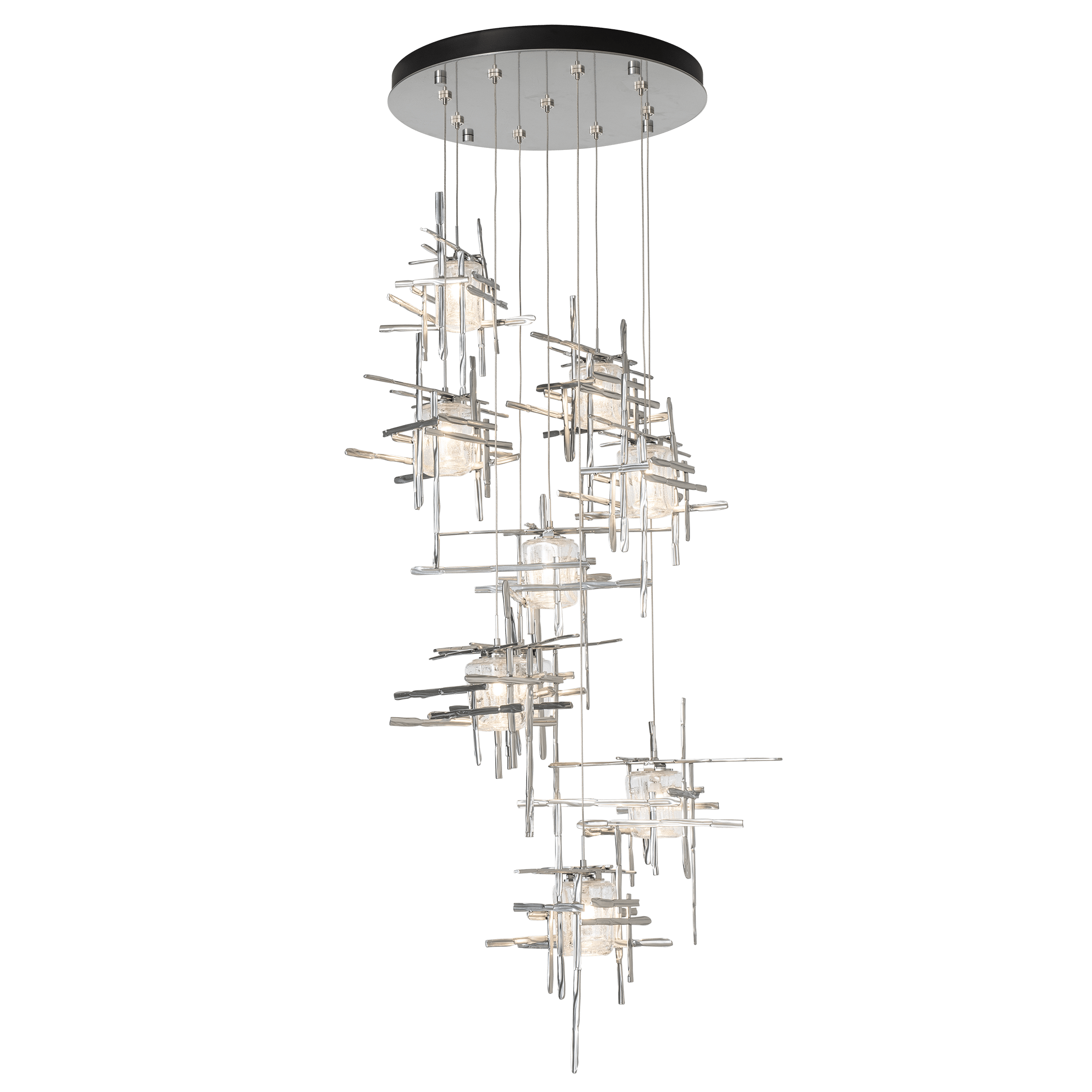 Tura 9-Light Seeded Glass Pendant | by Hubbardton Forge | 131107