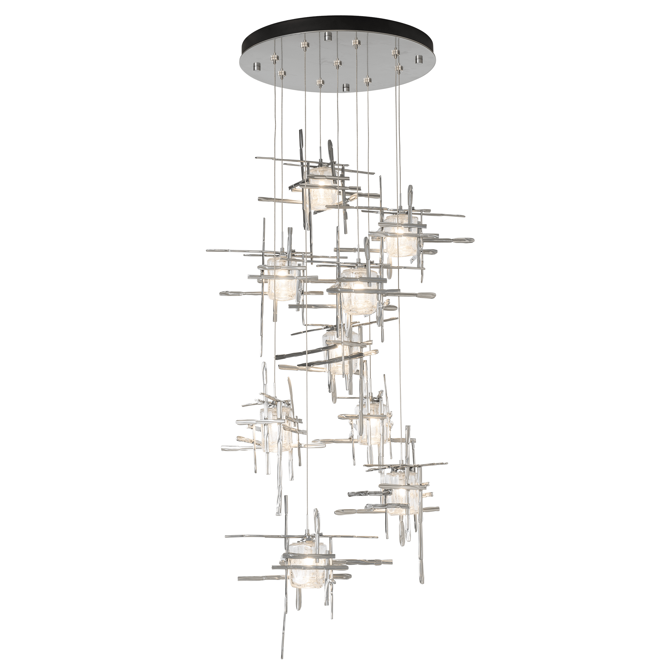 Tura 9-Light Seeded Glass Pendant | by Hubbardton Forge | 131107