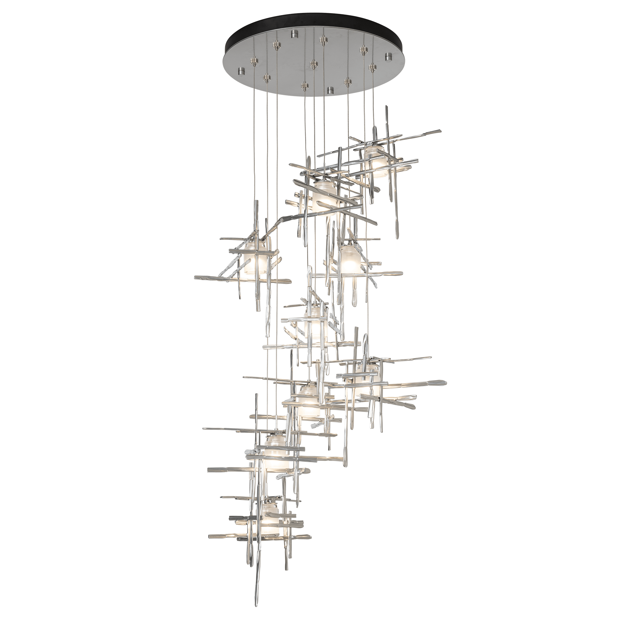 Tura 9-Light Frosted Glass Pendant | by Hubbardton Forge | 131109