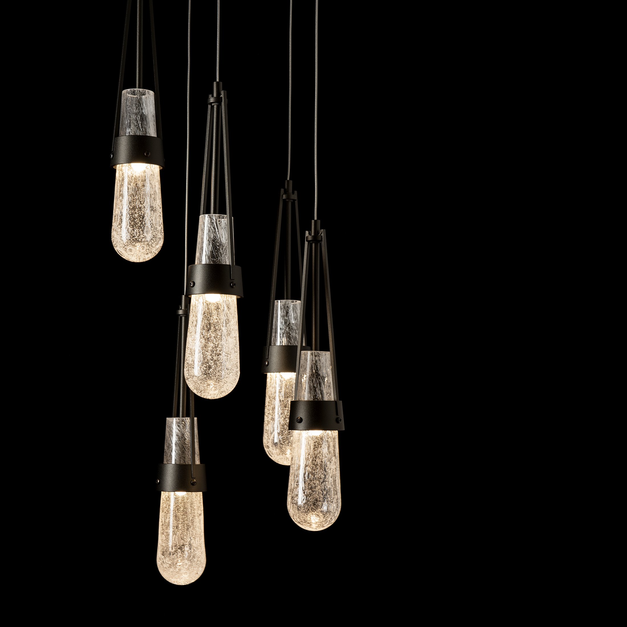 Link 5-Light Blown Glass Pendant | by Hubbardton Forge | 131120