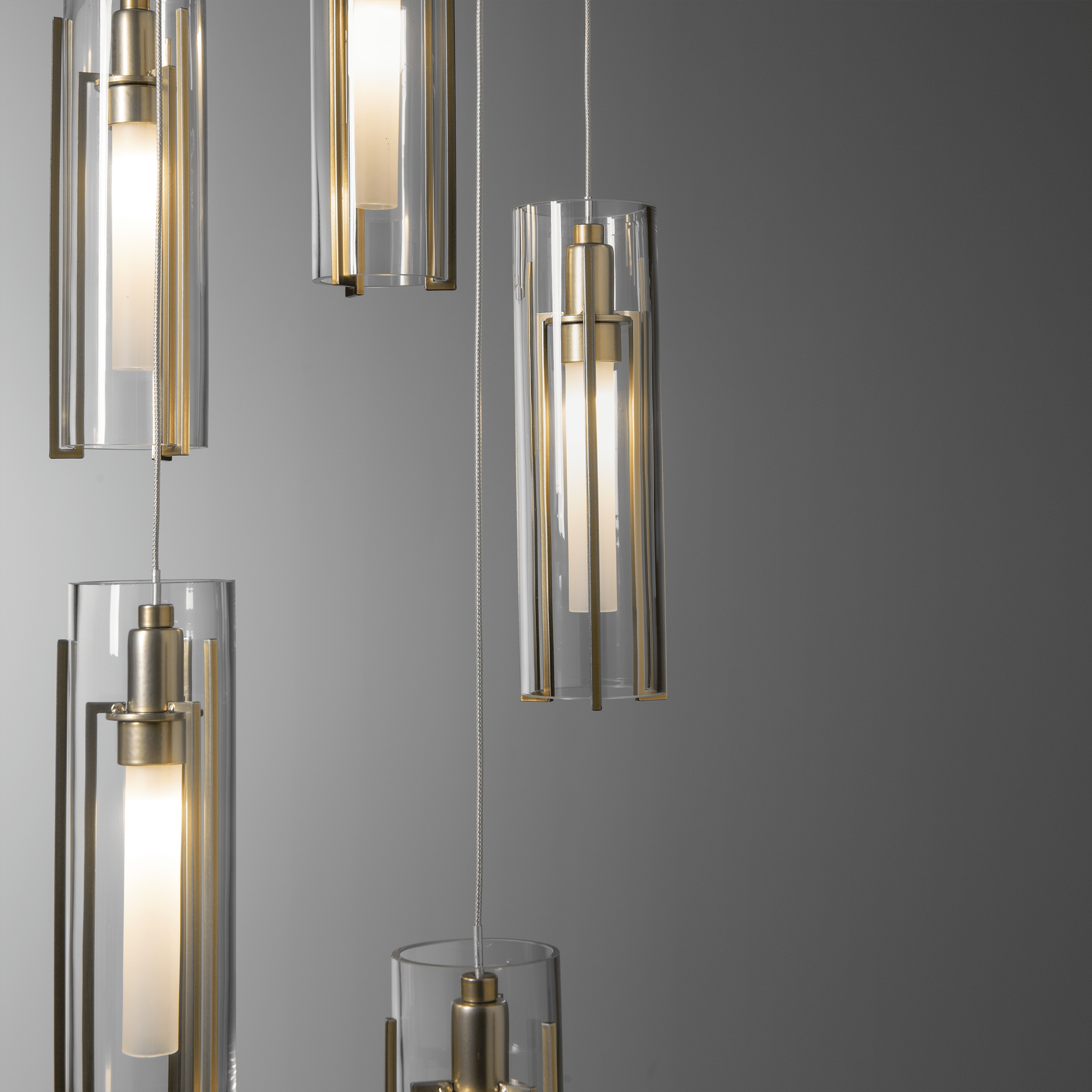 Exos Glass 5-Light Pendant | by Hubbardton Forge | 131124