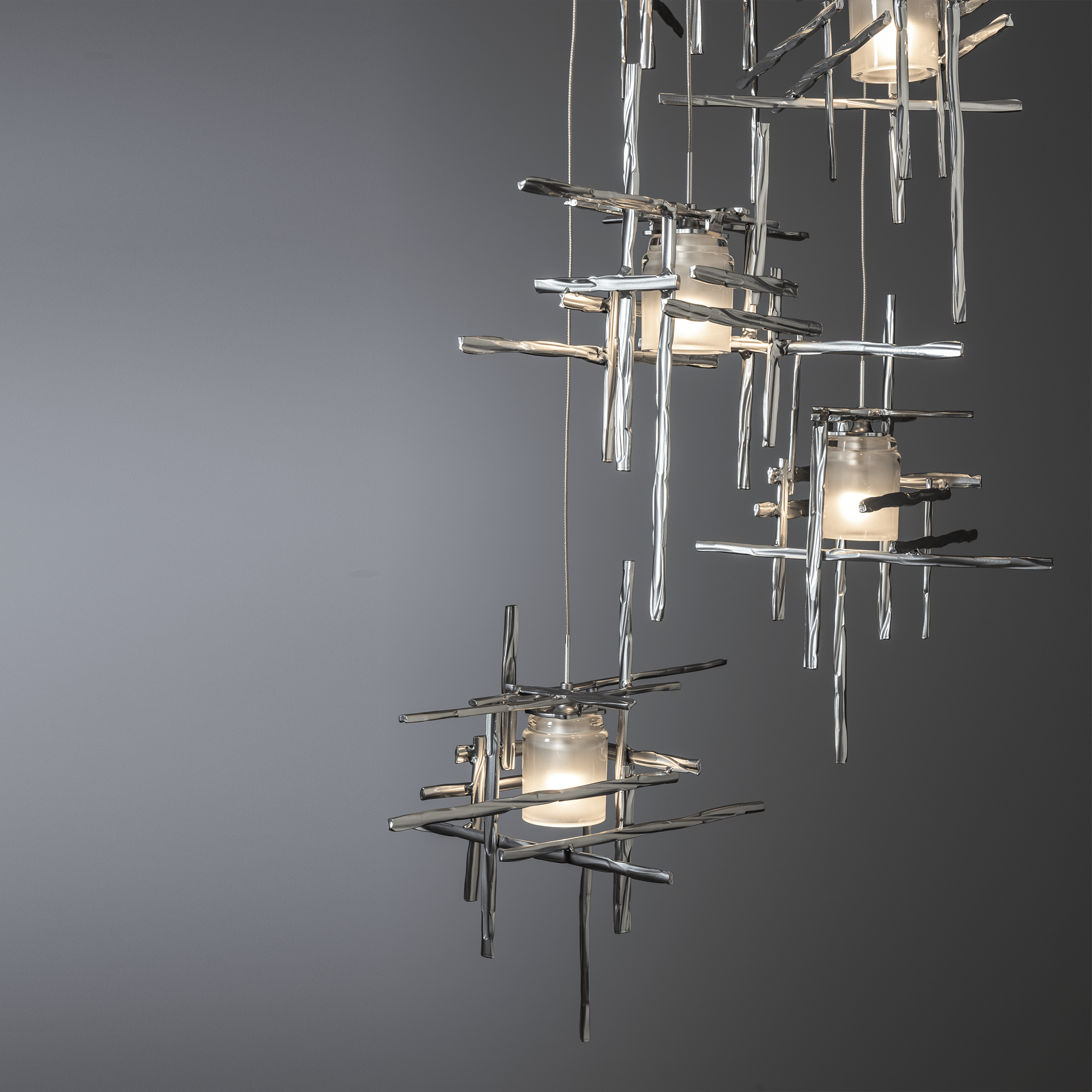 Tura 5 Light Frosted Glass Pendant by Hubbardton Forge 131128