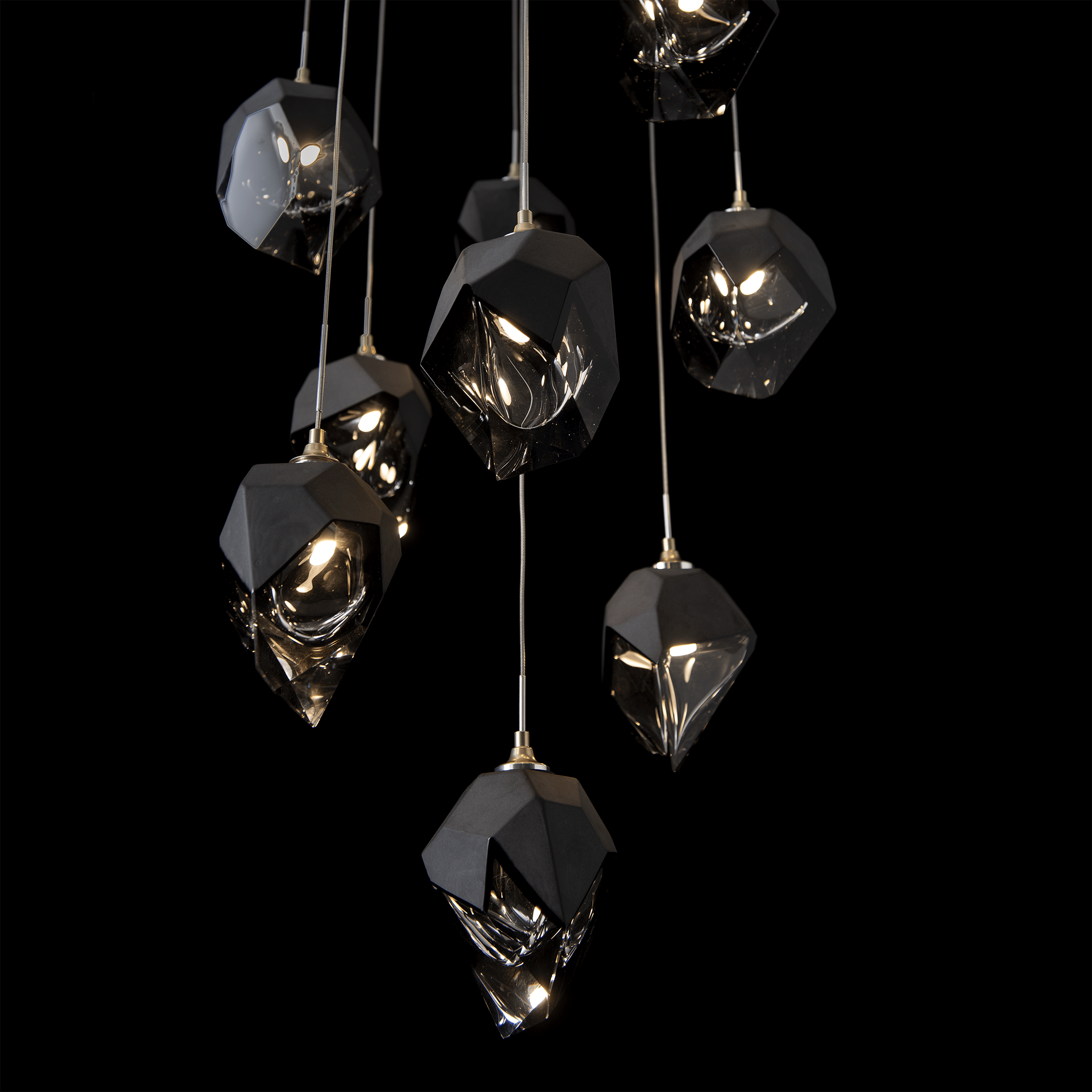 【Crisbase】ペンダントライトsymphony Chrysalis 9-Light Small Crystal Pendant | by Hubbardton Forge | 131140