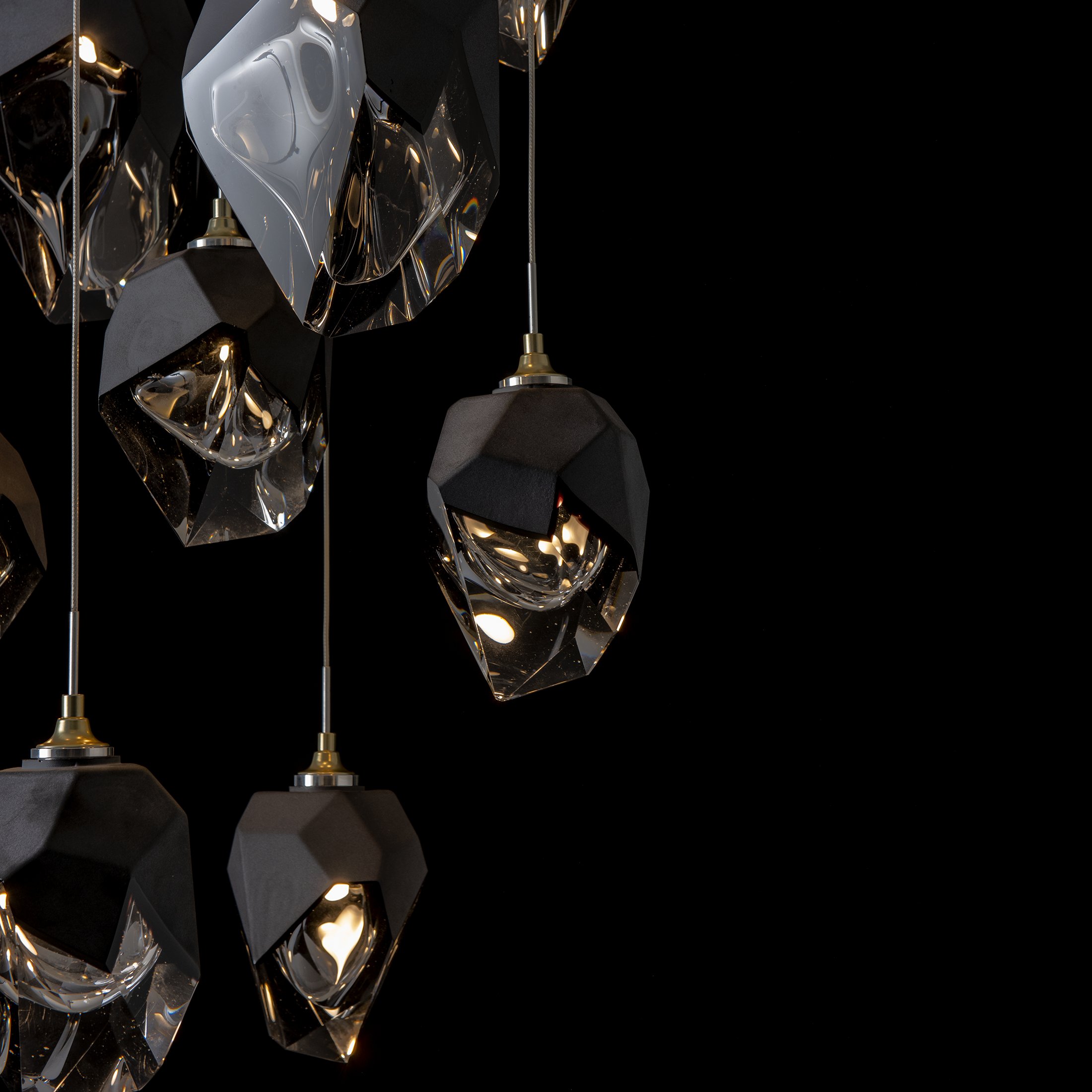 Chrysalis 9-Light Mixed Crystal Pendant | by Hubbardton Forge | 131142