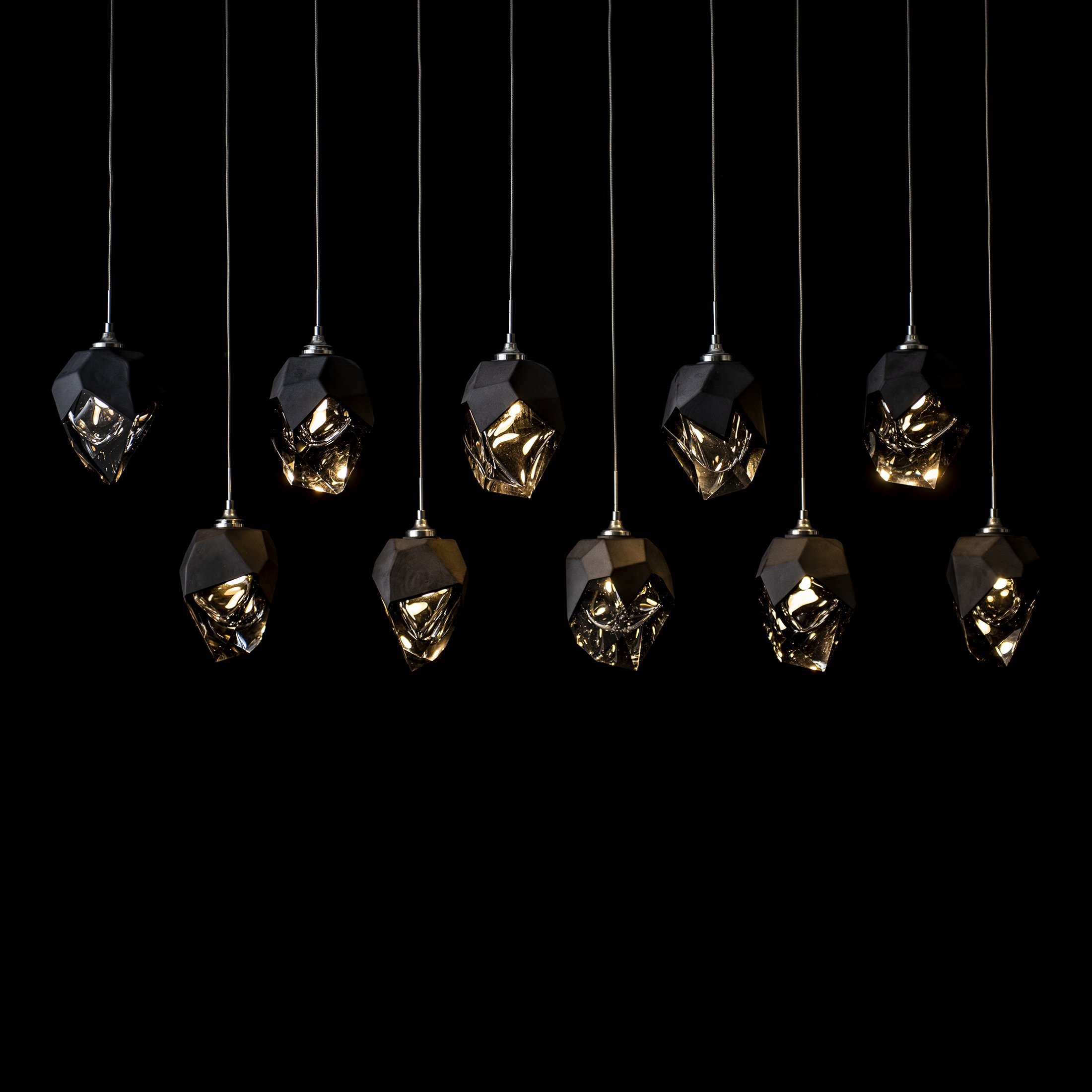 Chrysalis 10-Light Small Crystal Pendant | by Hubbardton Forge