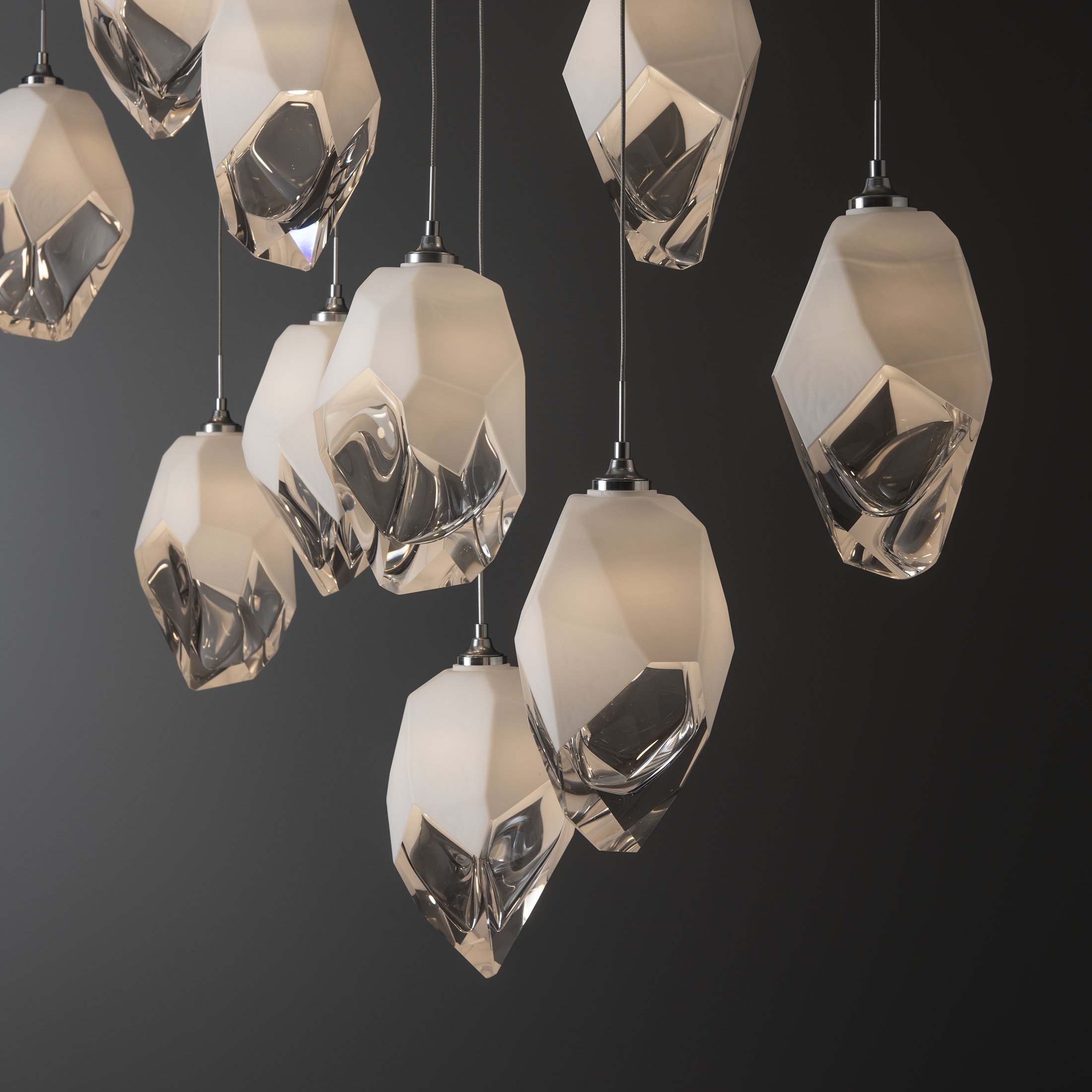 Chrysalis 10-Light Large Crystal Pendant | by Hubbardton Forge