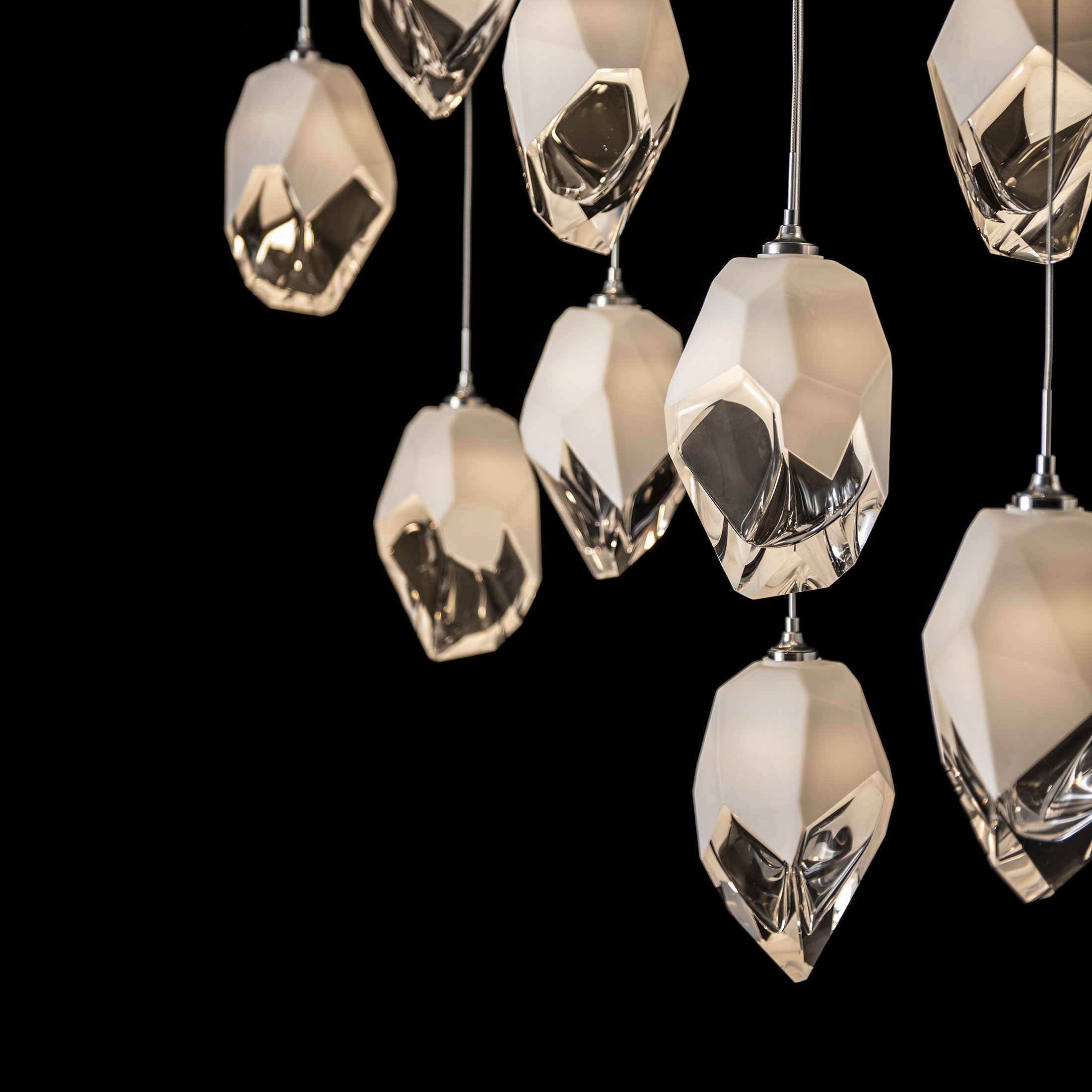 Chrysalis 10-Light Large Crystal Pendant | by Hubbardton Forge