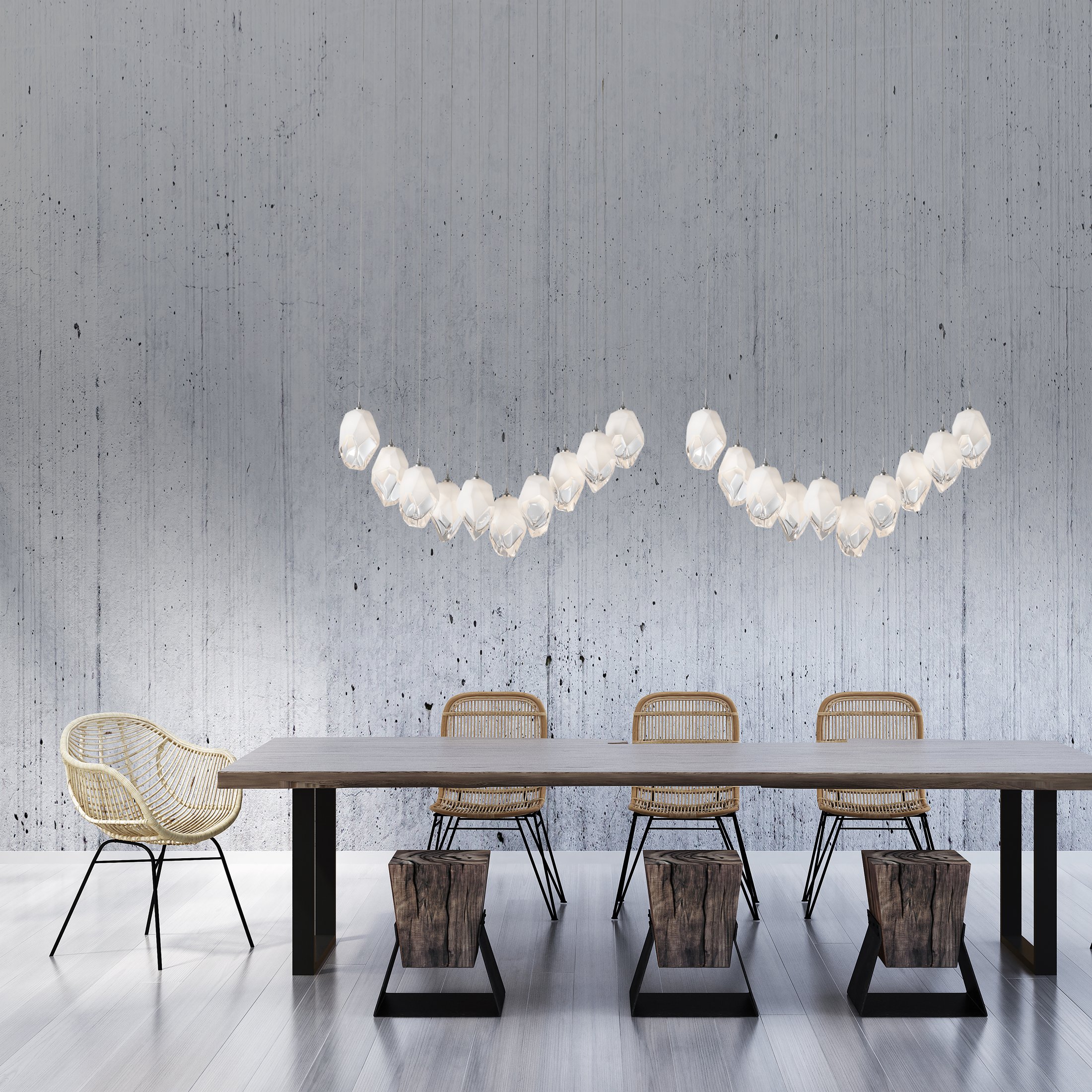 Chrysalis 10-Light Large Crystal Pendant | by Hubbardton