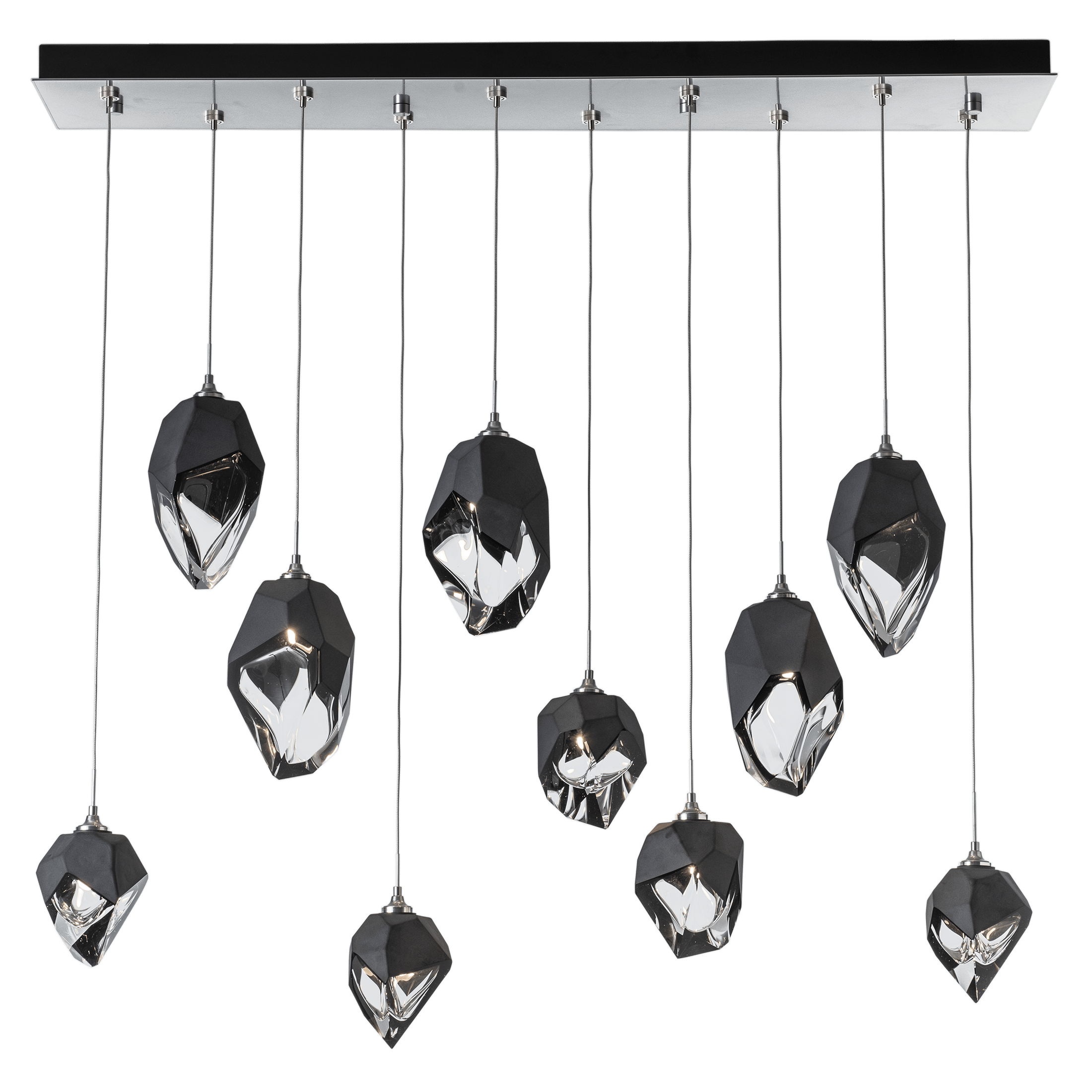 Chrysalis 10-Light Mixed Crystal Pendant | by Hubbardton Forge