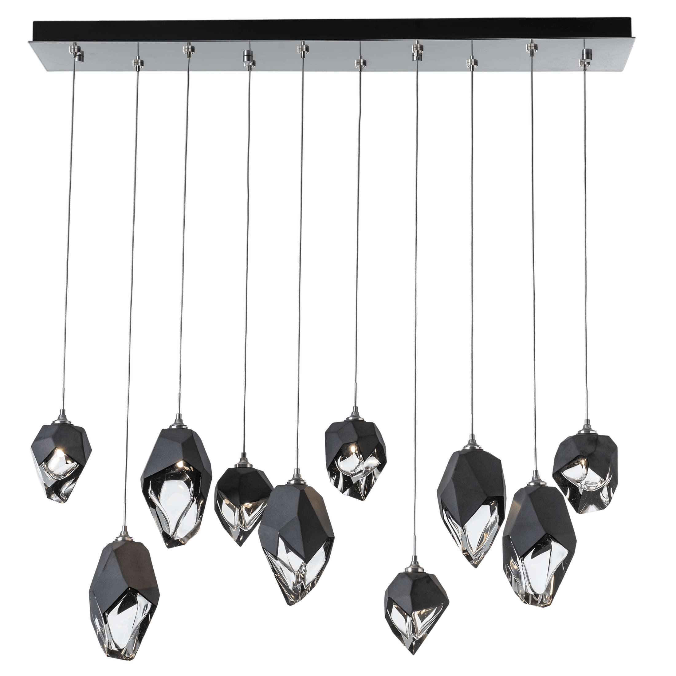 Chrysalis 10-Light Mixed Crystal Pendant | by Hubbardton Forge