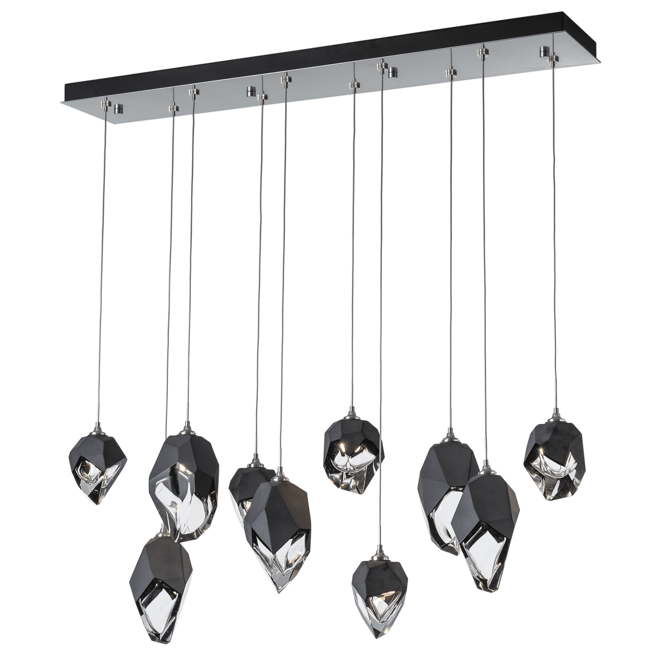 Chrysalis 10-Light Mixed Crystal Pendant | by Hubbardton Forge