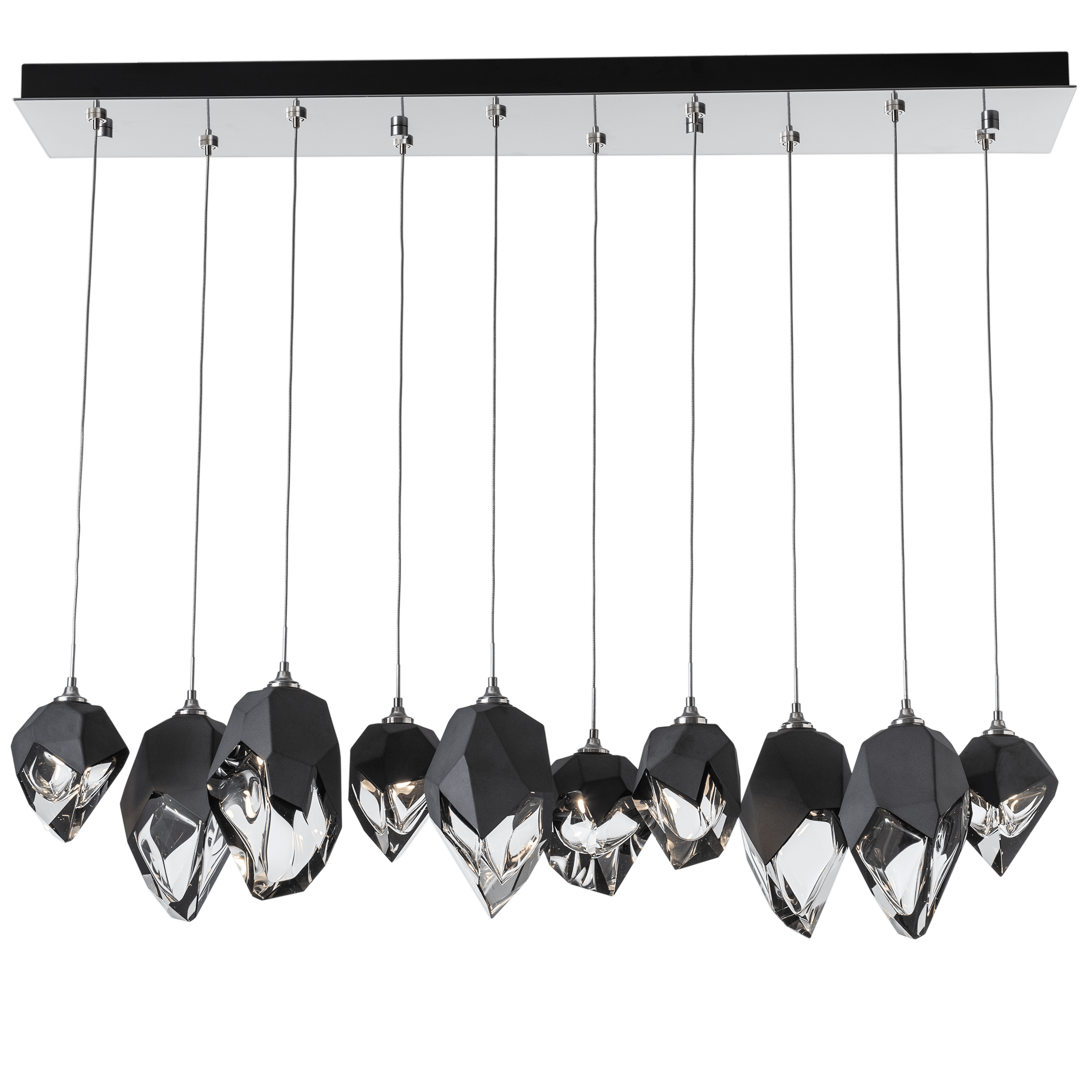 Chrysalis 10-Light Mixed Crystal Pendant | by Hubbardton Forge