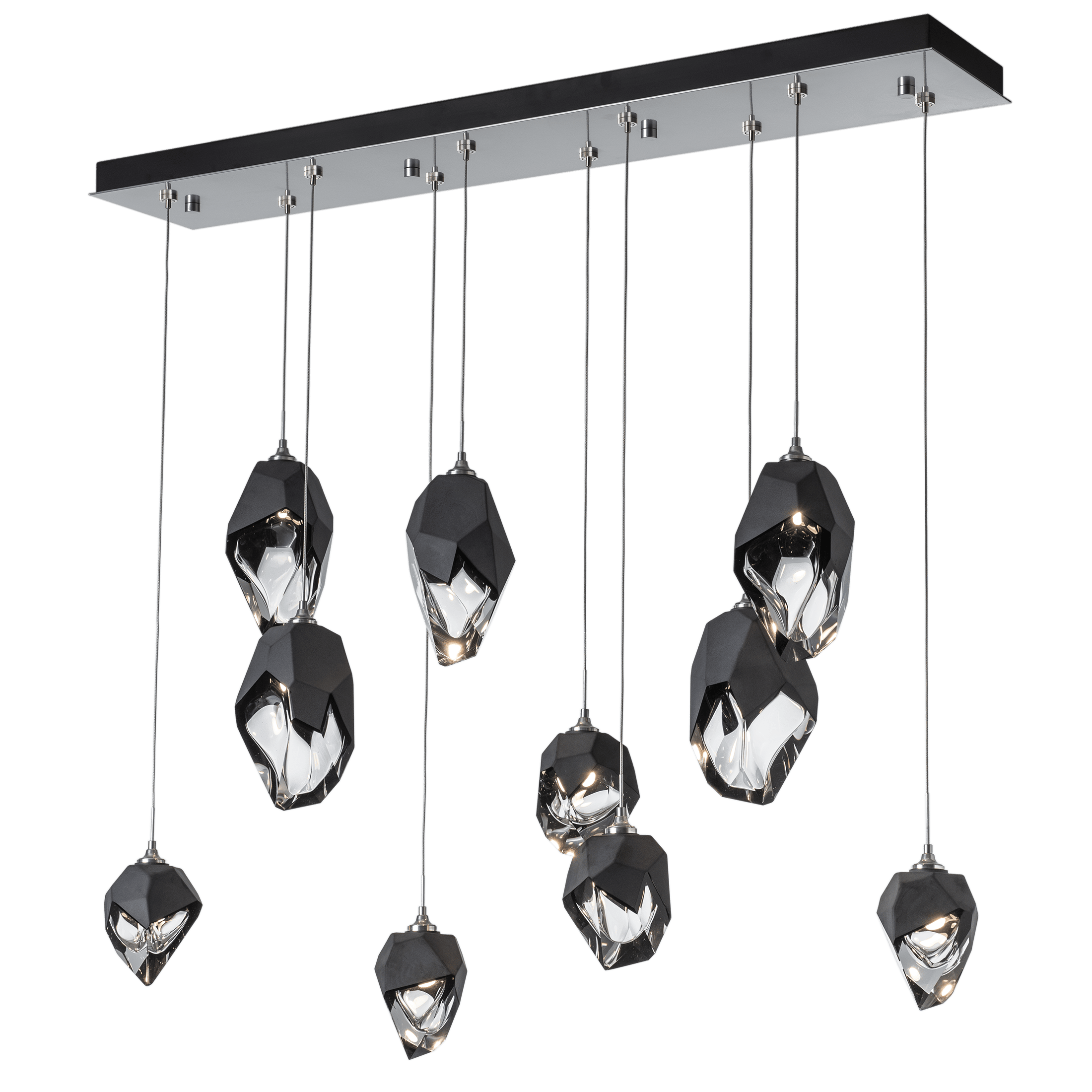 Chrysalis 10-Light Mixed Crystal Pendant | by Hubbardton Forge
