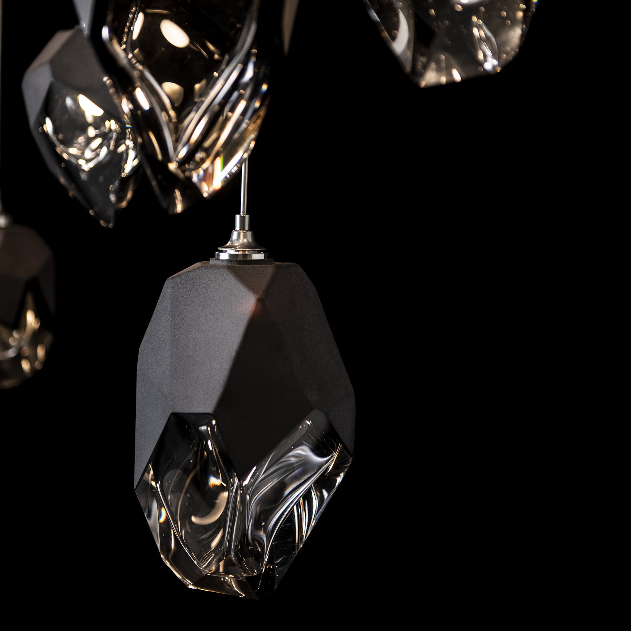 Chrysalis 10-Light Mixed Crystal Pendant | by Hubbardton Forge