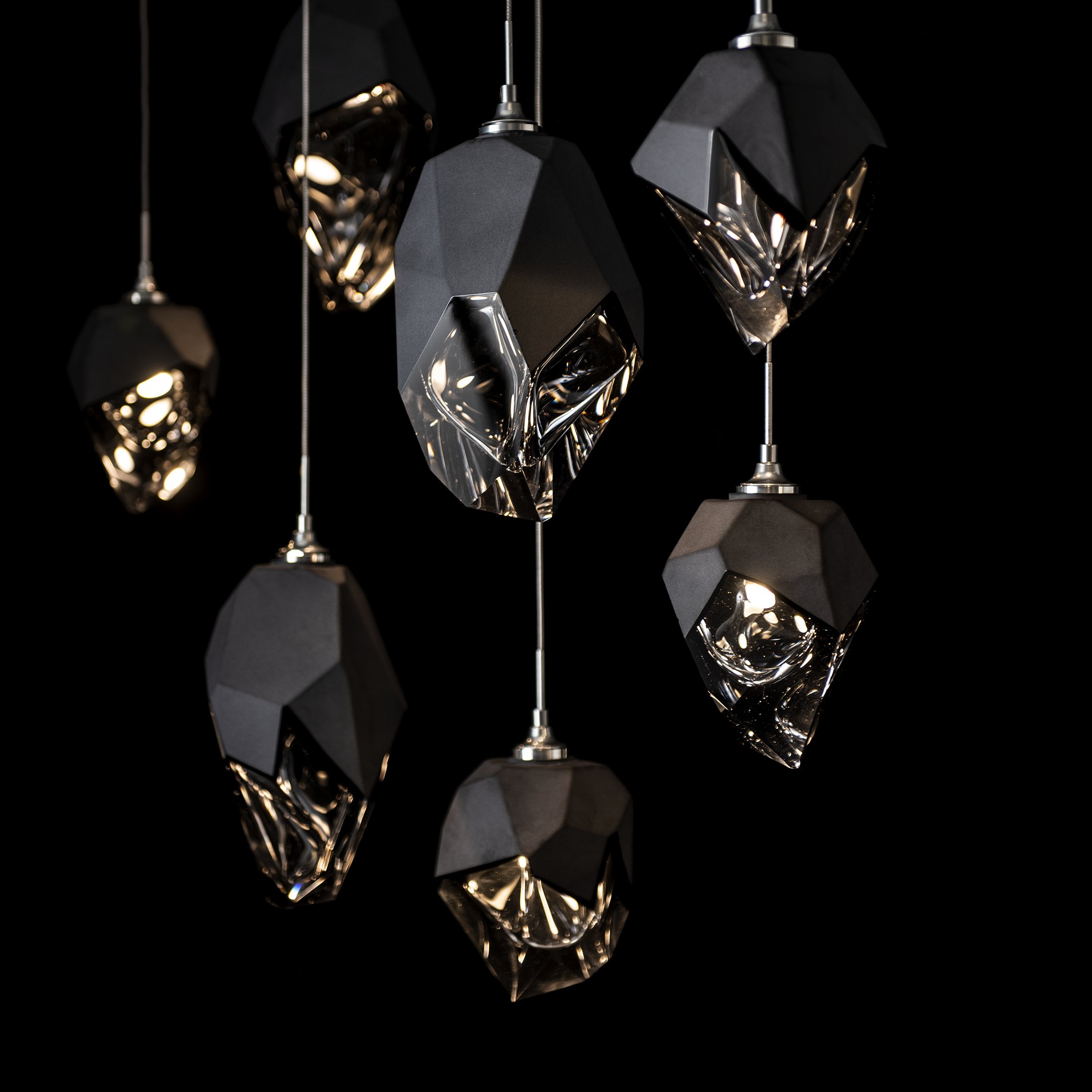 Chrysalis 10-Light Mixed Crystal Pendant | by Hubbardton Forge