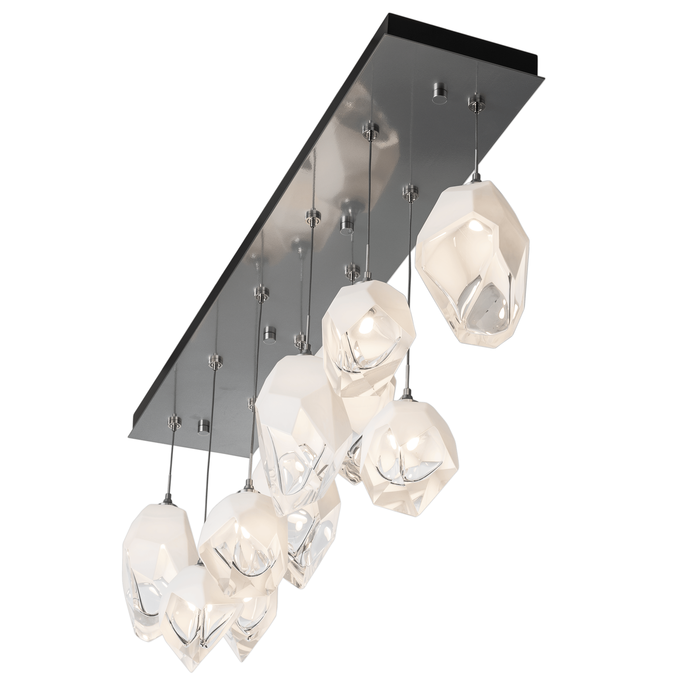 Chrysalis 10-Light Mixed Crystal Pendant | by Hubbardton Forge