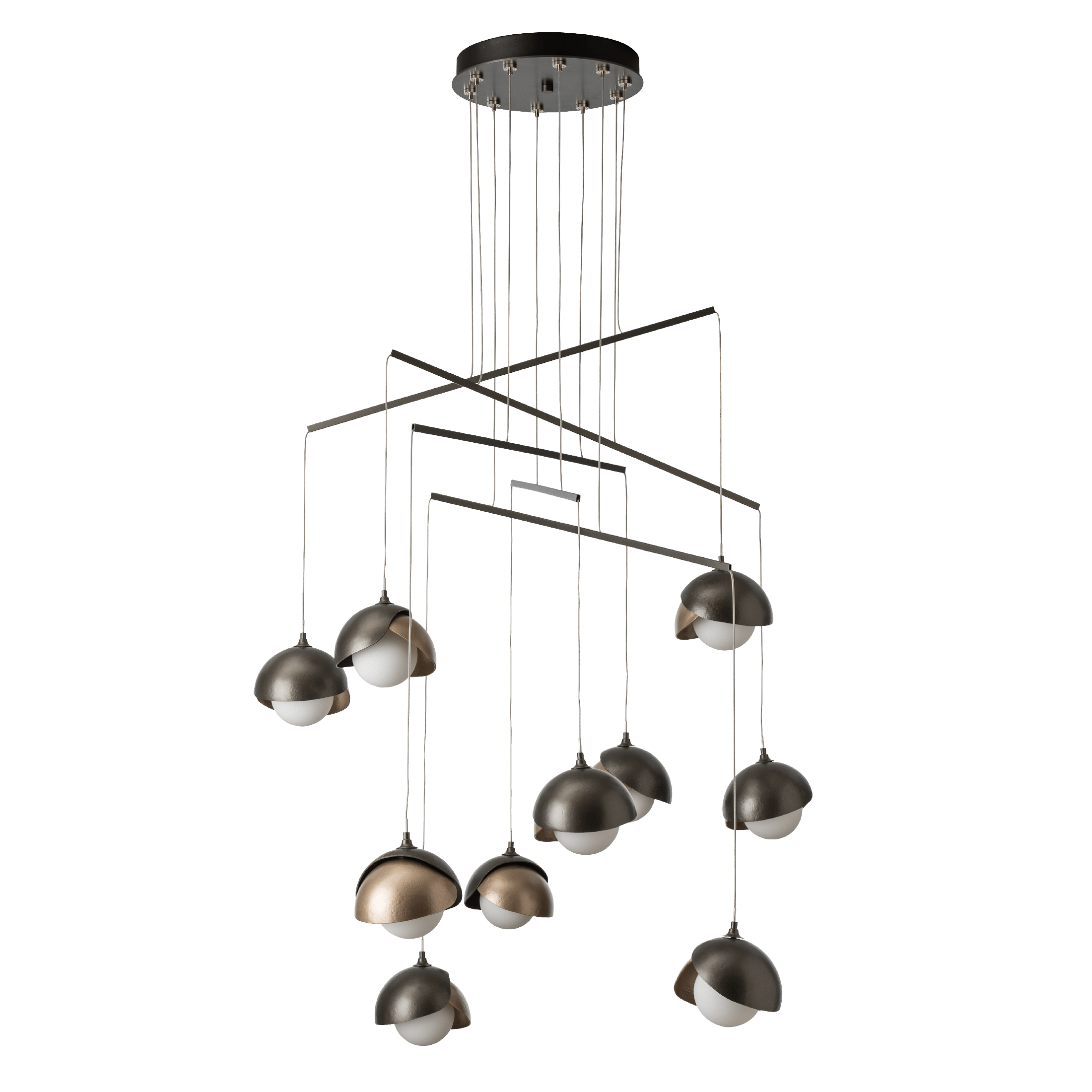 2022 フィジー「ホーンテッドハウス」ハロウィン 1オンス純銀（蓄光） Brooklyn 10-Light Double Shade Mobile Pendant | by Hubbardton