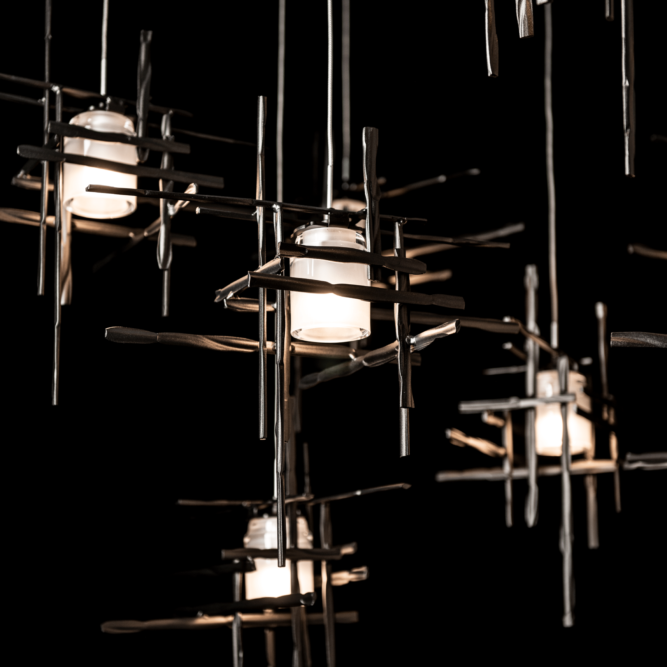 Tura 10-Light Frosted Glass Mobile Pendant | by Hubbardton Forge