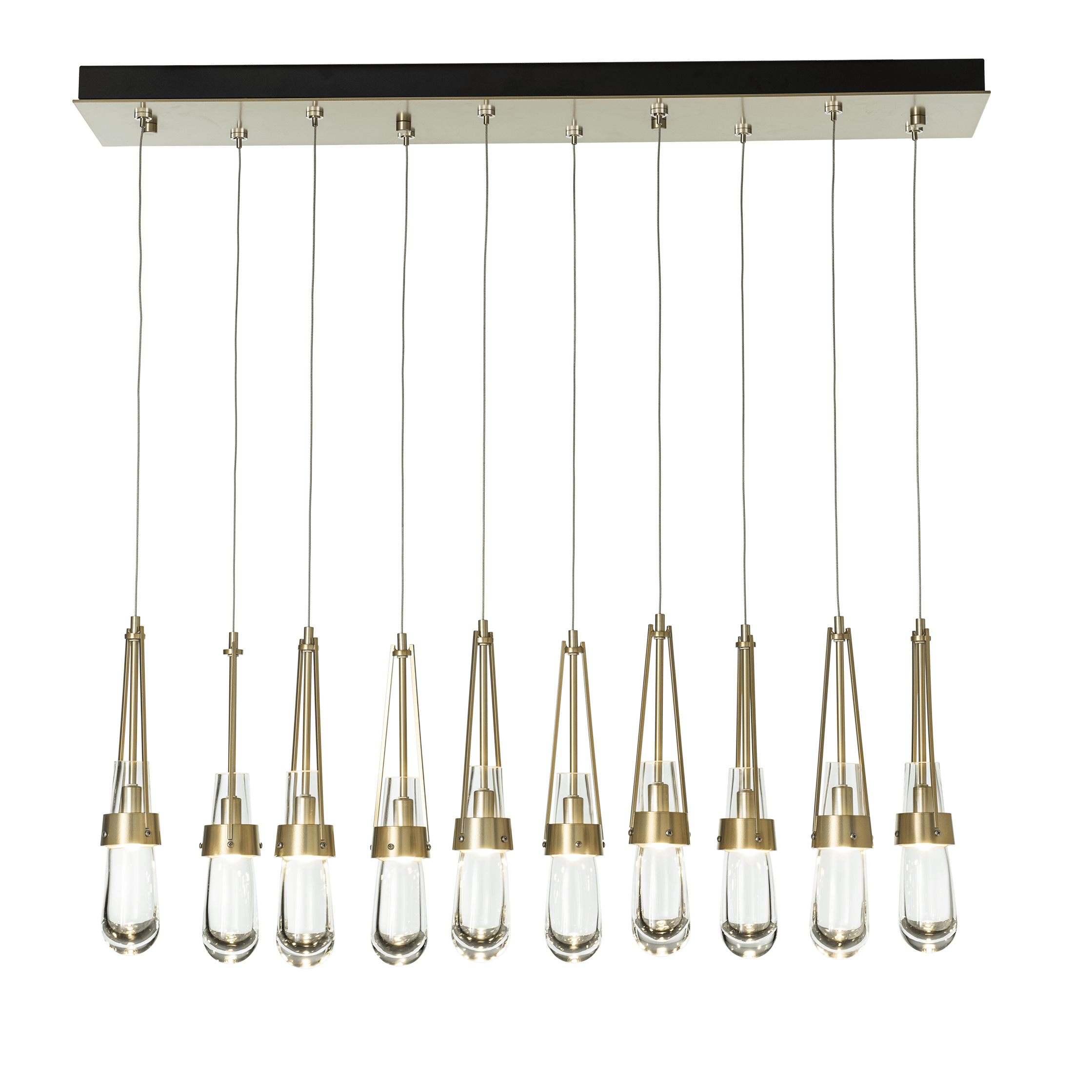 Link 10-Light Clear Glass Pendant | by Hubbardton Forge | 131207
