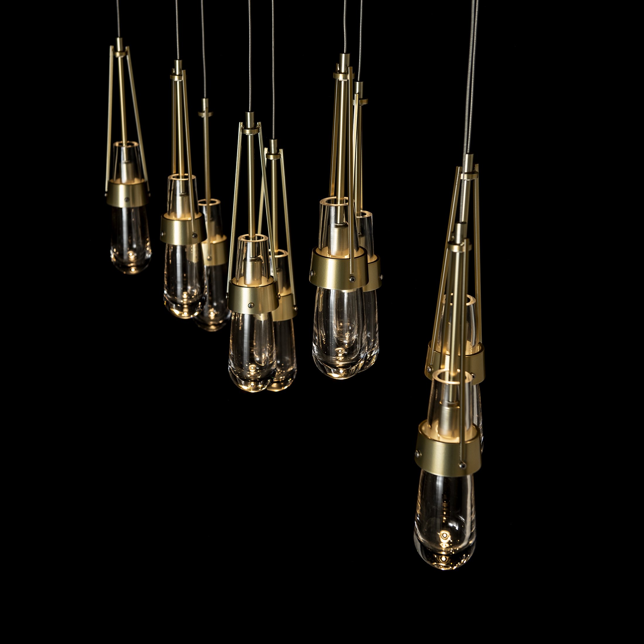 Link 10-Light Clear Glass Pendant | by Hubbardton Forge | 131207