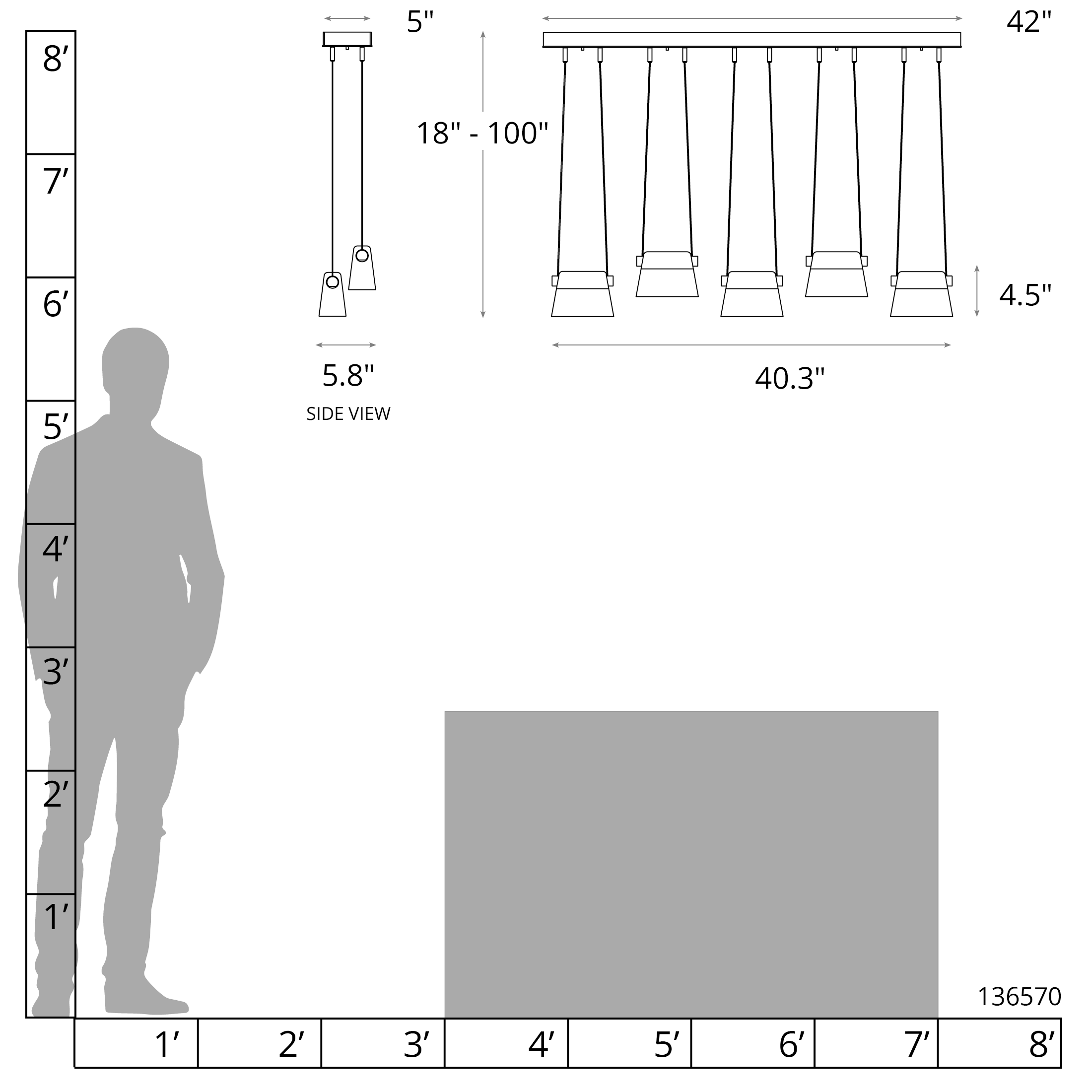 More Cowbell LED Pendant | by Hubbardton Forge | 136570