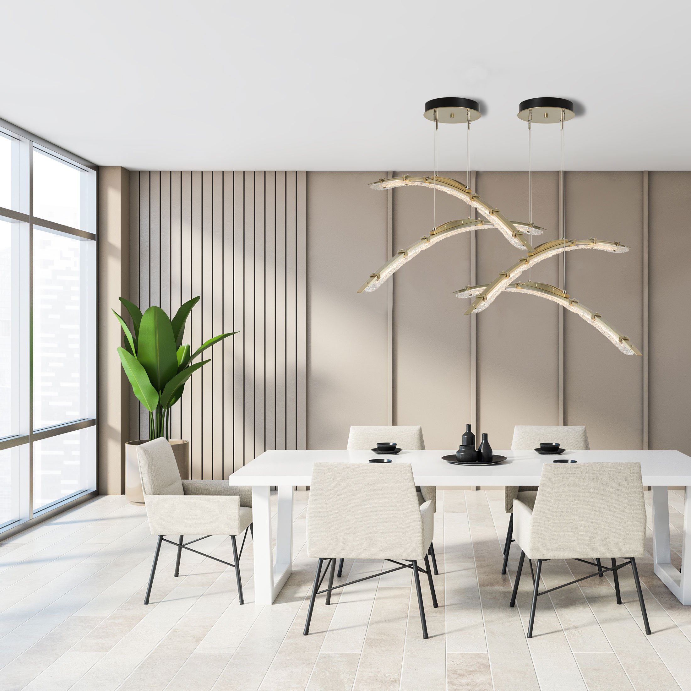 Glissade Double Large LED Pendant | by Hubbardton Forge | 137587