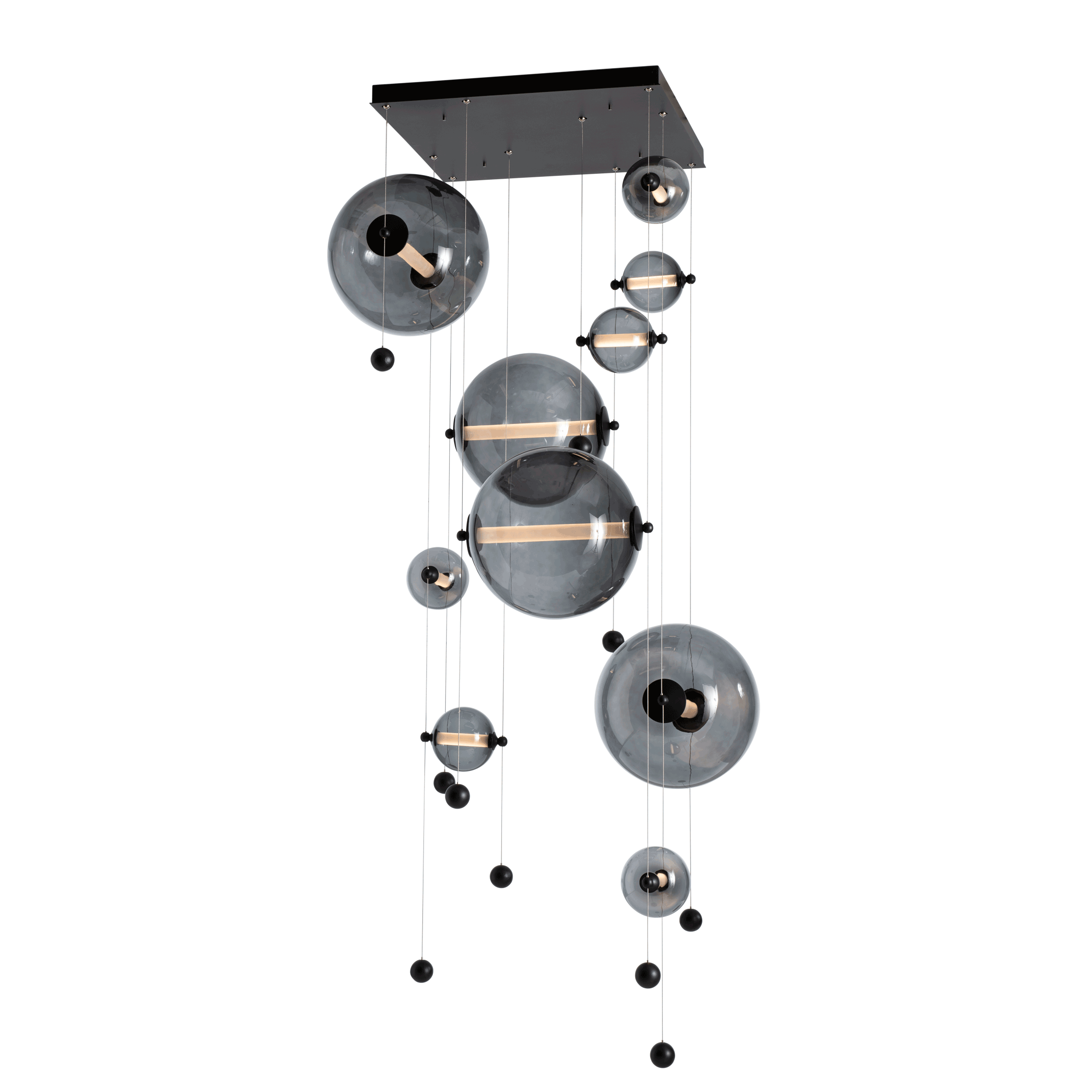 Abacus 10-Light Square LED Pendant | by Hubbardton Forge | 139051