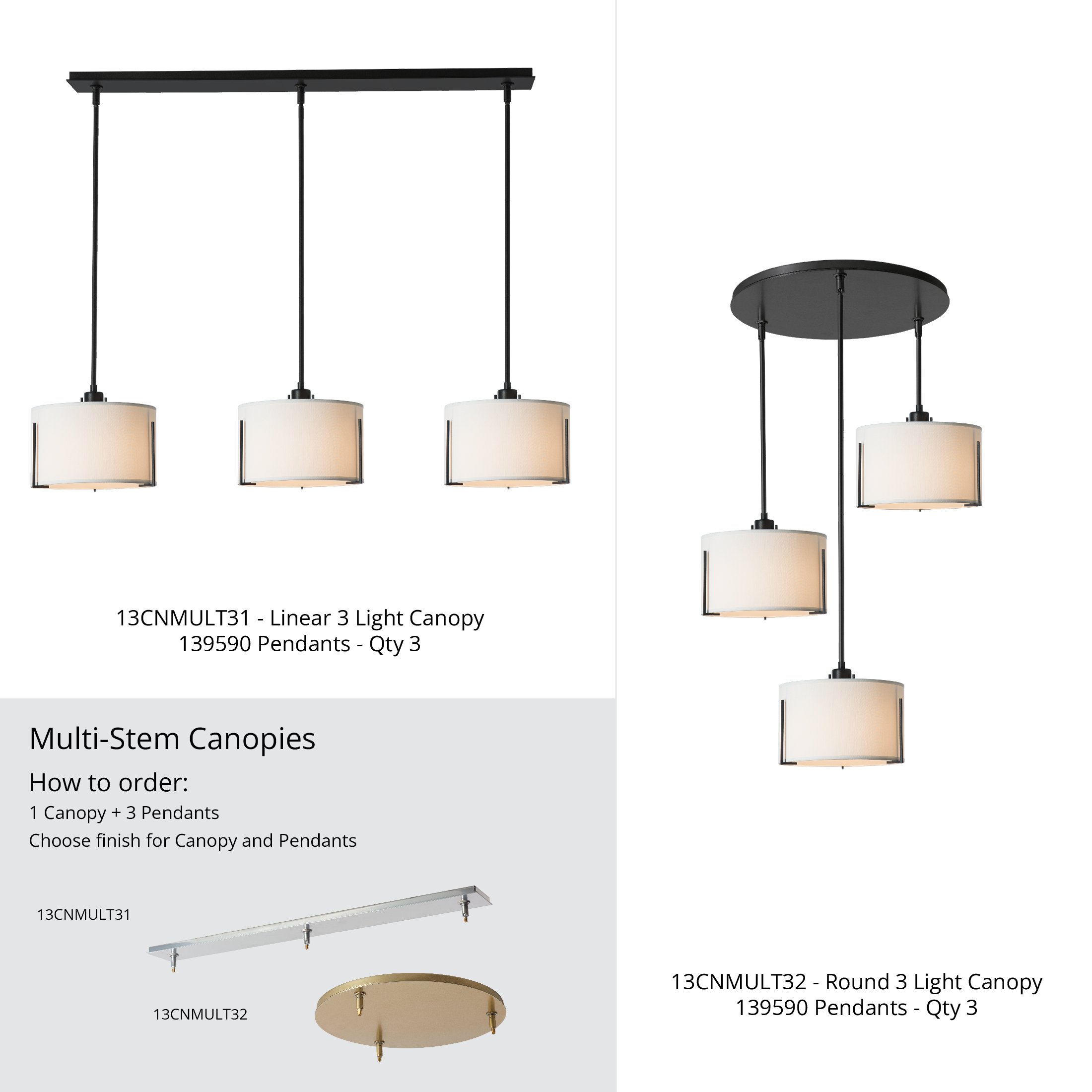 Exos Small Single Shade Pendant | by Hubbardton Forge | 139590