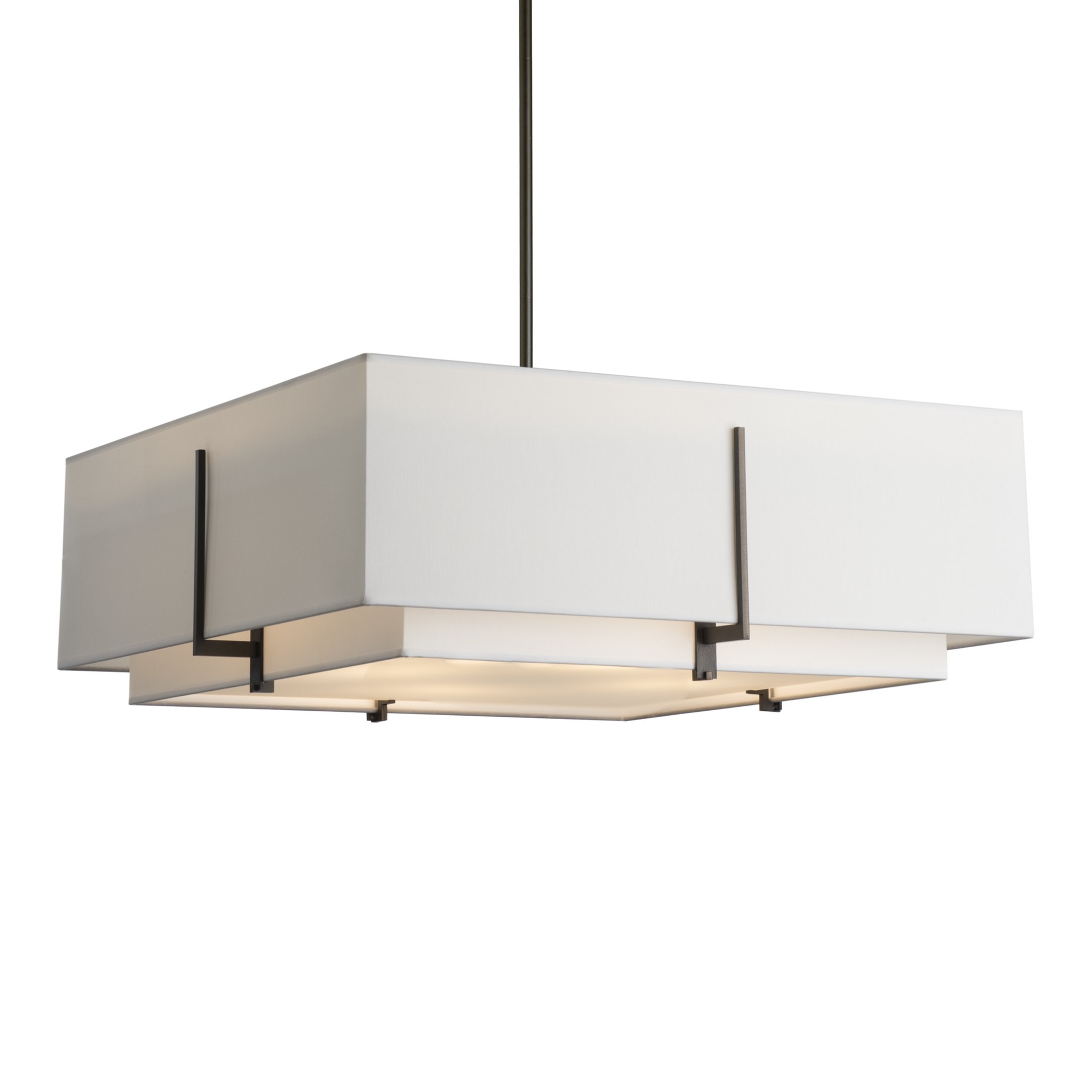 Exos Square Large Double Shade Pendant | by Hubbardton Forge | 139635 Exos Square Large Double Shade Pendant | by Hubbardton Forge | 139635