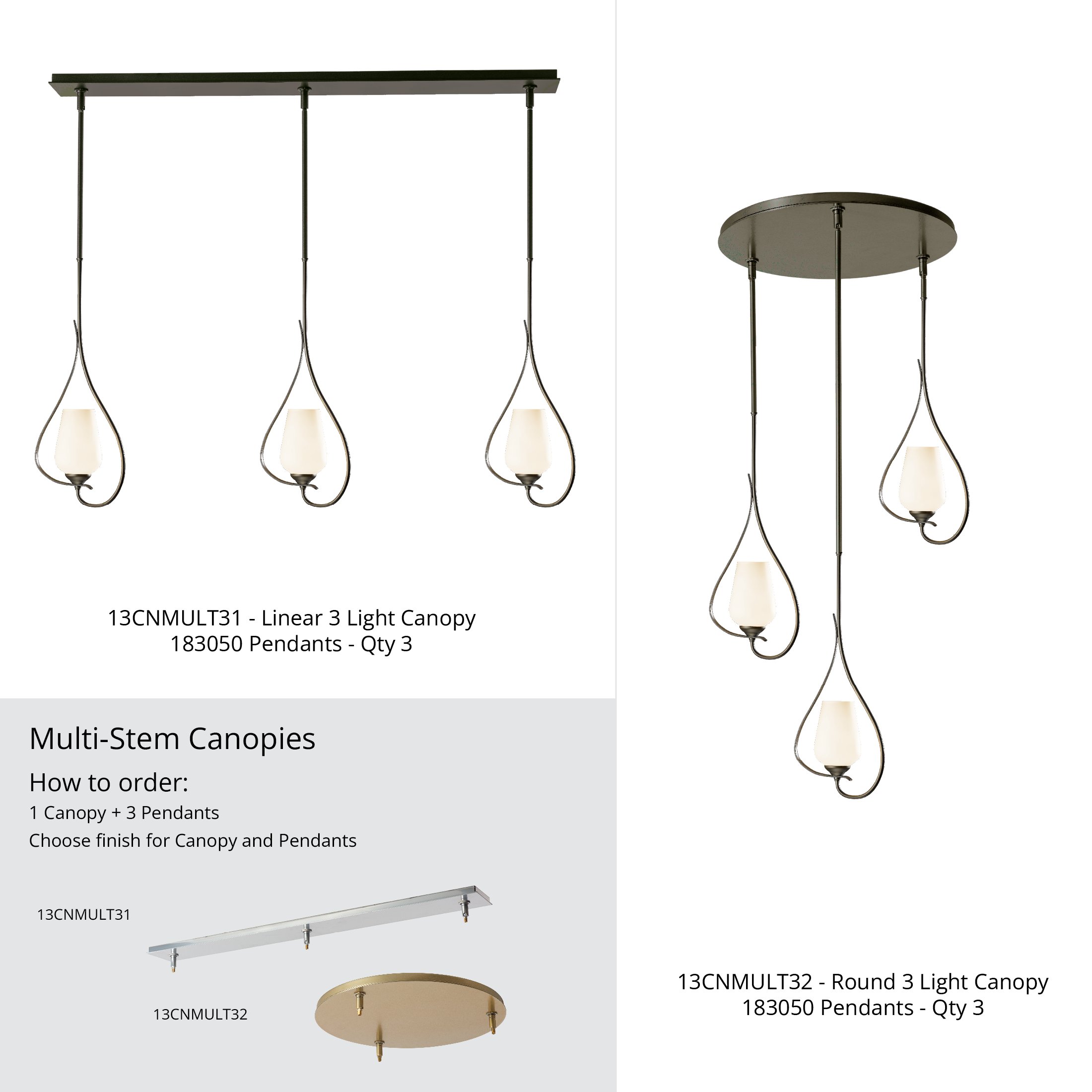 Flora Up Light Mini Pendant | by Hubbardton Forge | 183050