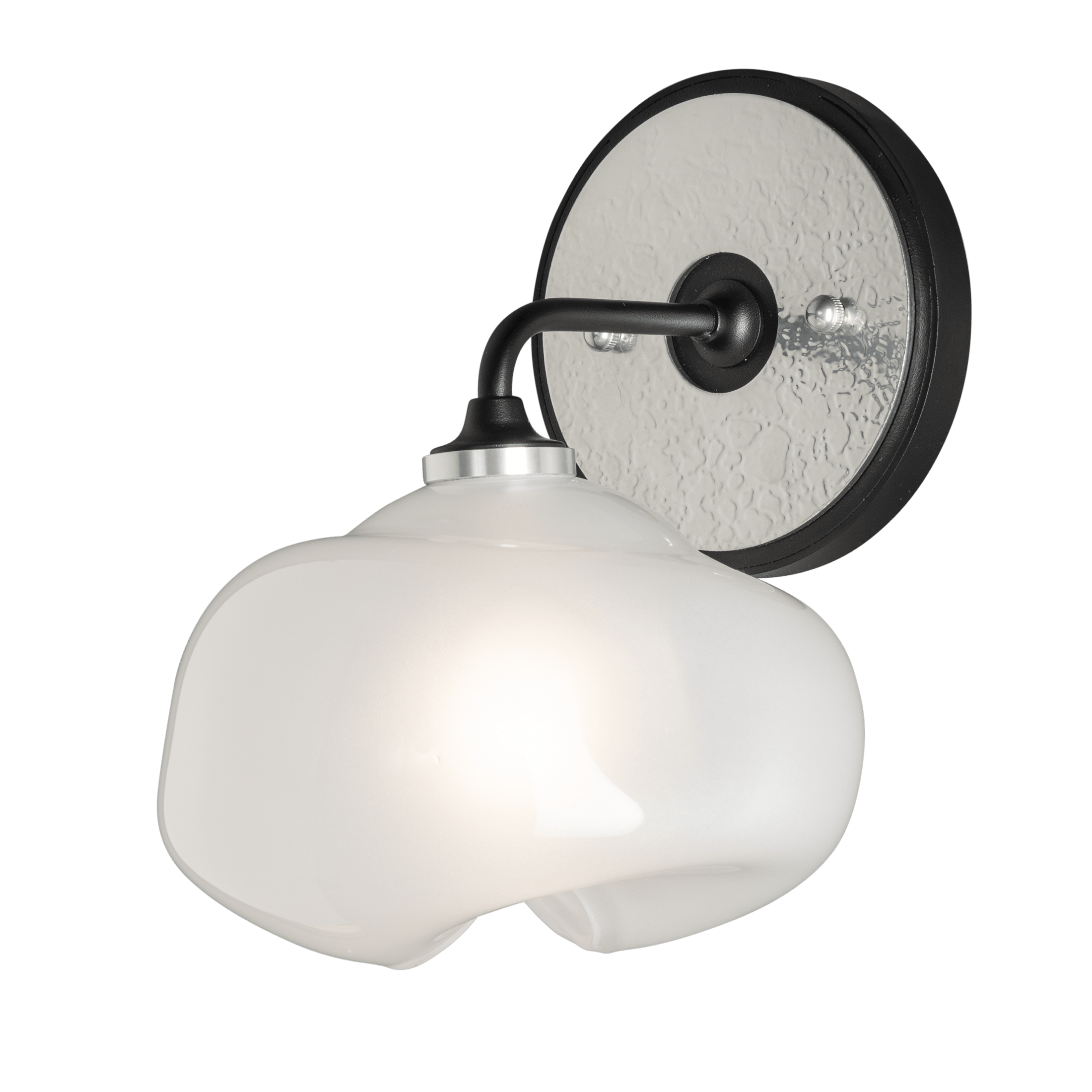 Curved arm wall sconce outlet